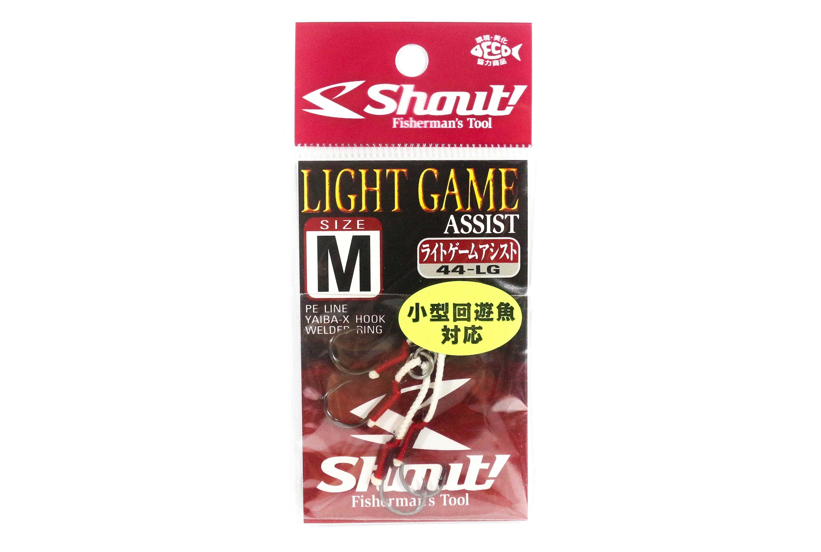 Shout 44-LG Light Game Twin Assist Hooks Light Jigging Size M (2) (5874)