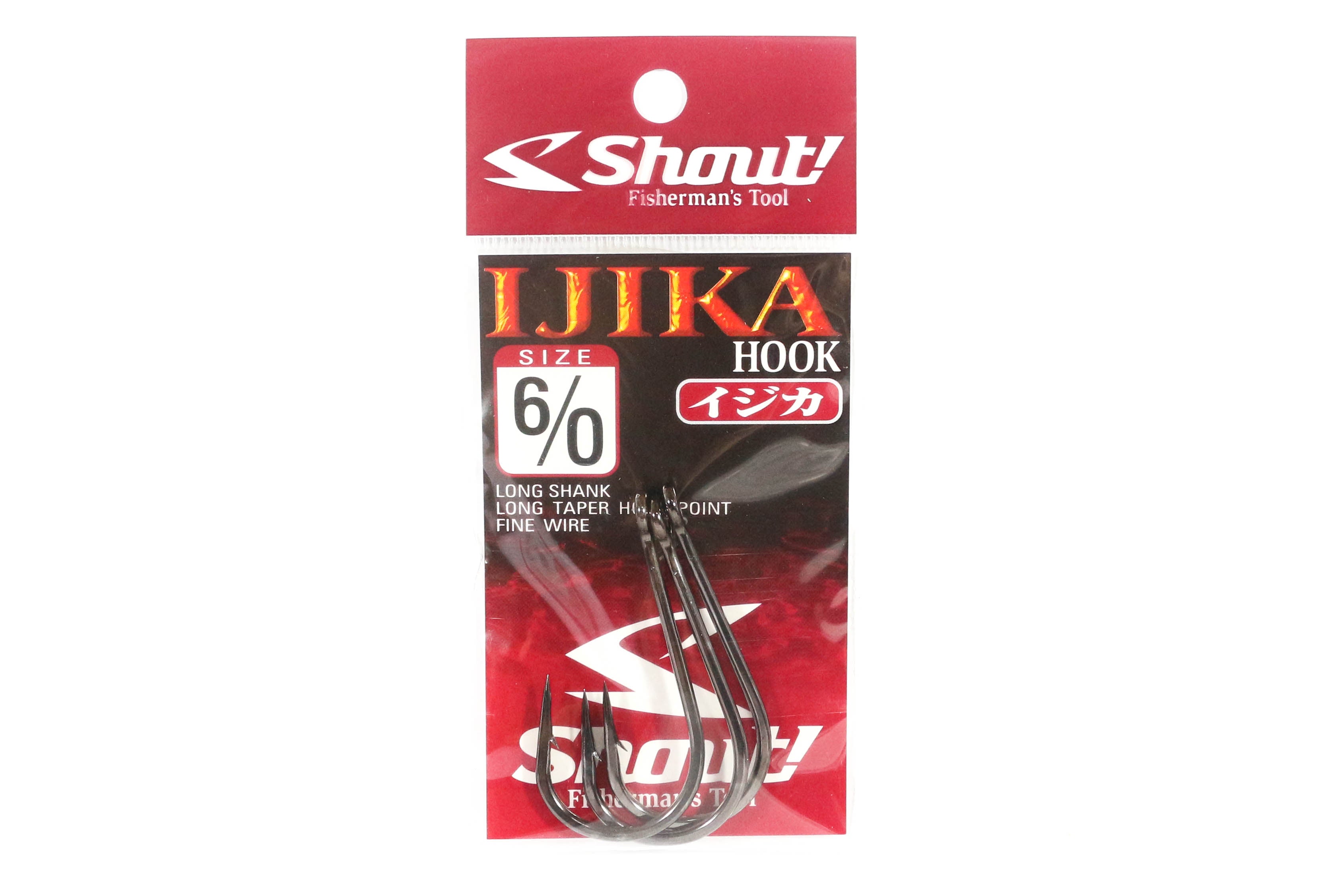 Shout 51-IJ Ijika Long Shank Jigging Single Hook Black Size 6/0 (0533)