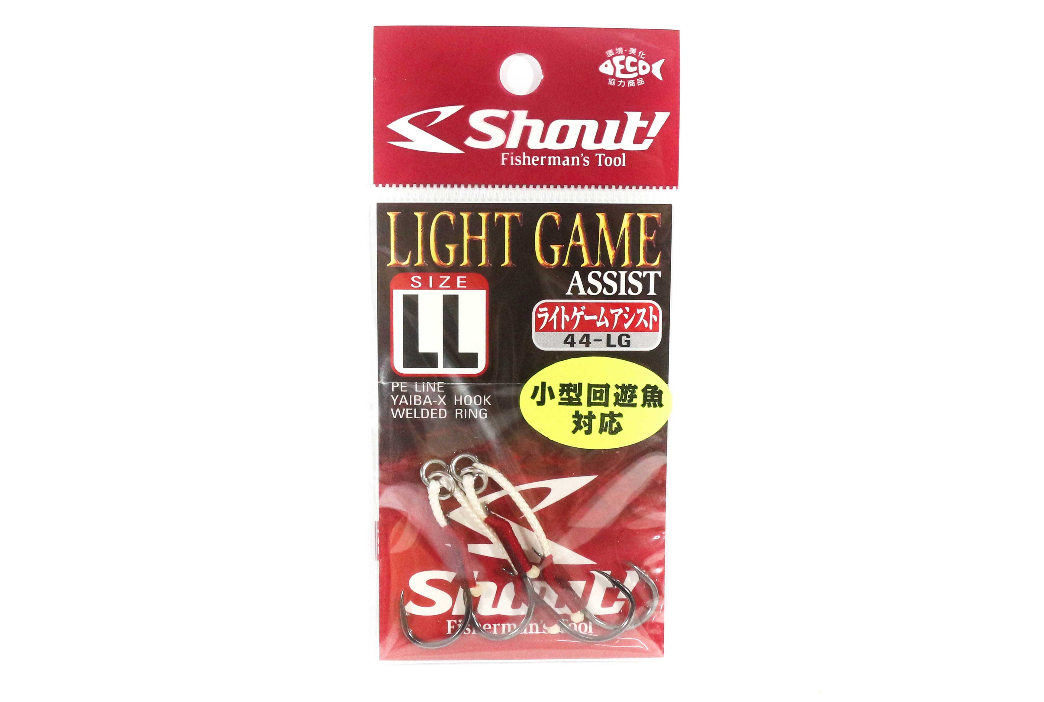 Shout 44-LG Light Game Twin Assist Hooks Light Jigging Size LL (1/0) (4042)