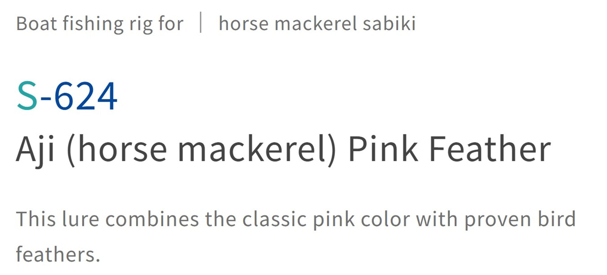 Sasame S-624 Aji Sabiki Pink Thread Size 13 (4416)