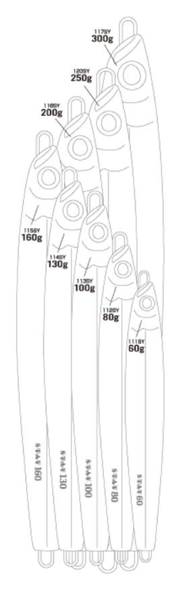 Shout 111-SY Metal Jig Stay 60 grams #61 (6588)