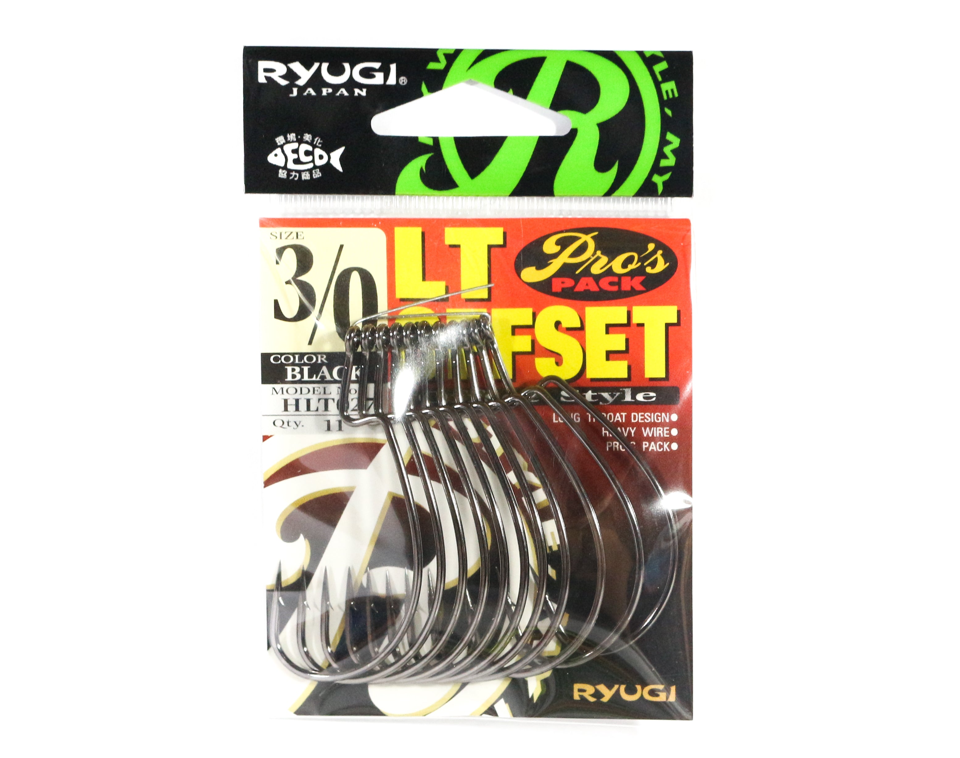 Ryugi HLT027 LT Offset Worm Hooks Size 3/0 (8123)