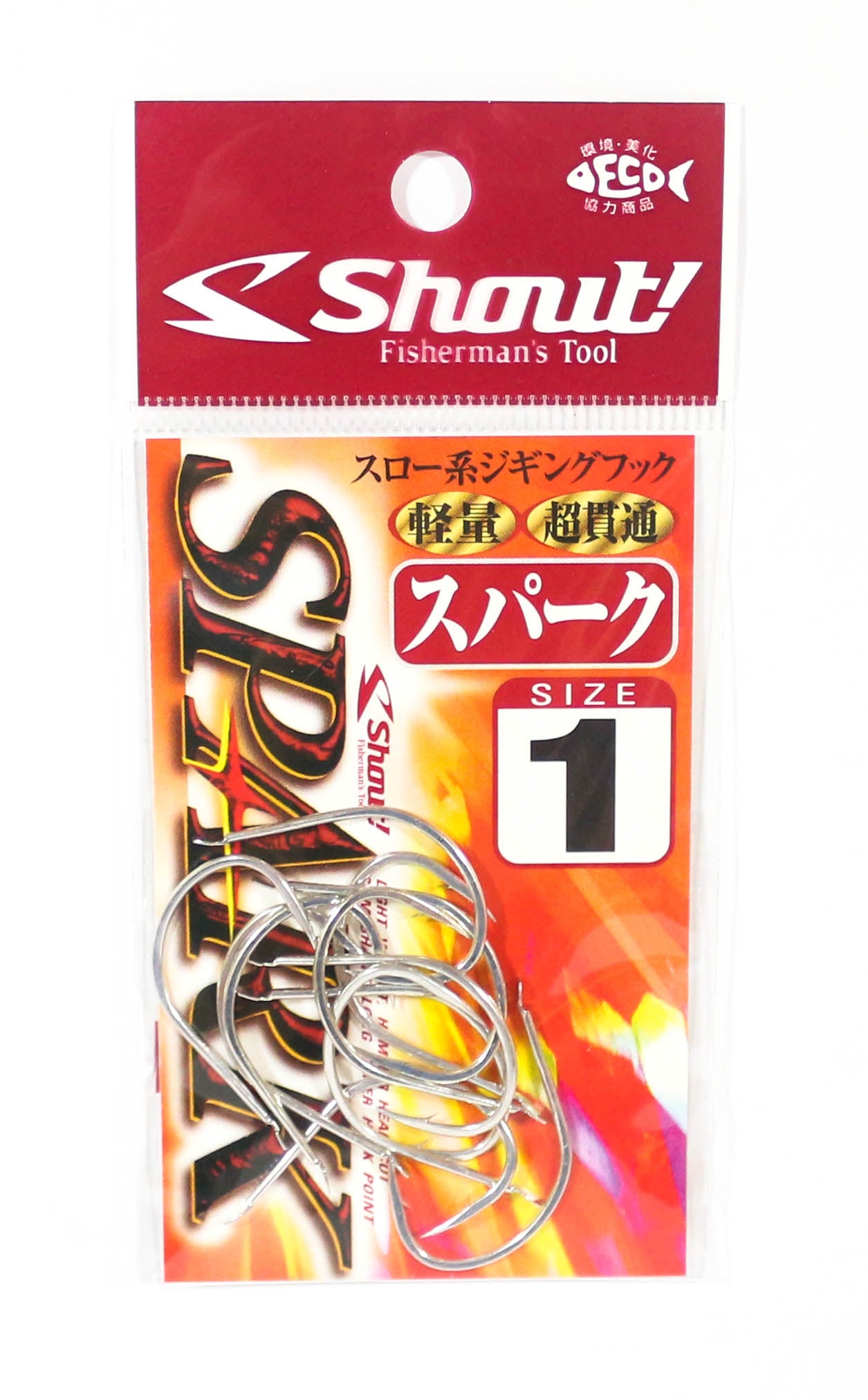 Shout 201-SP Spark Jigging Single Hook Silver Size 1 (5480)