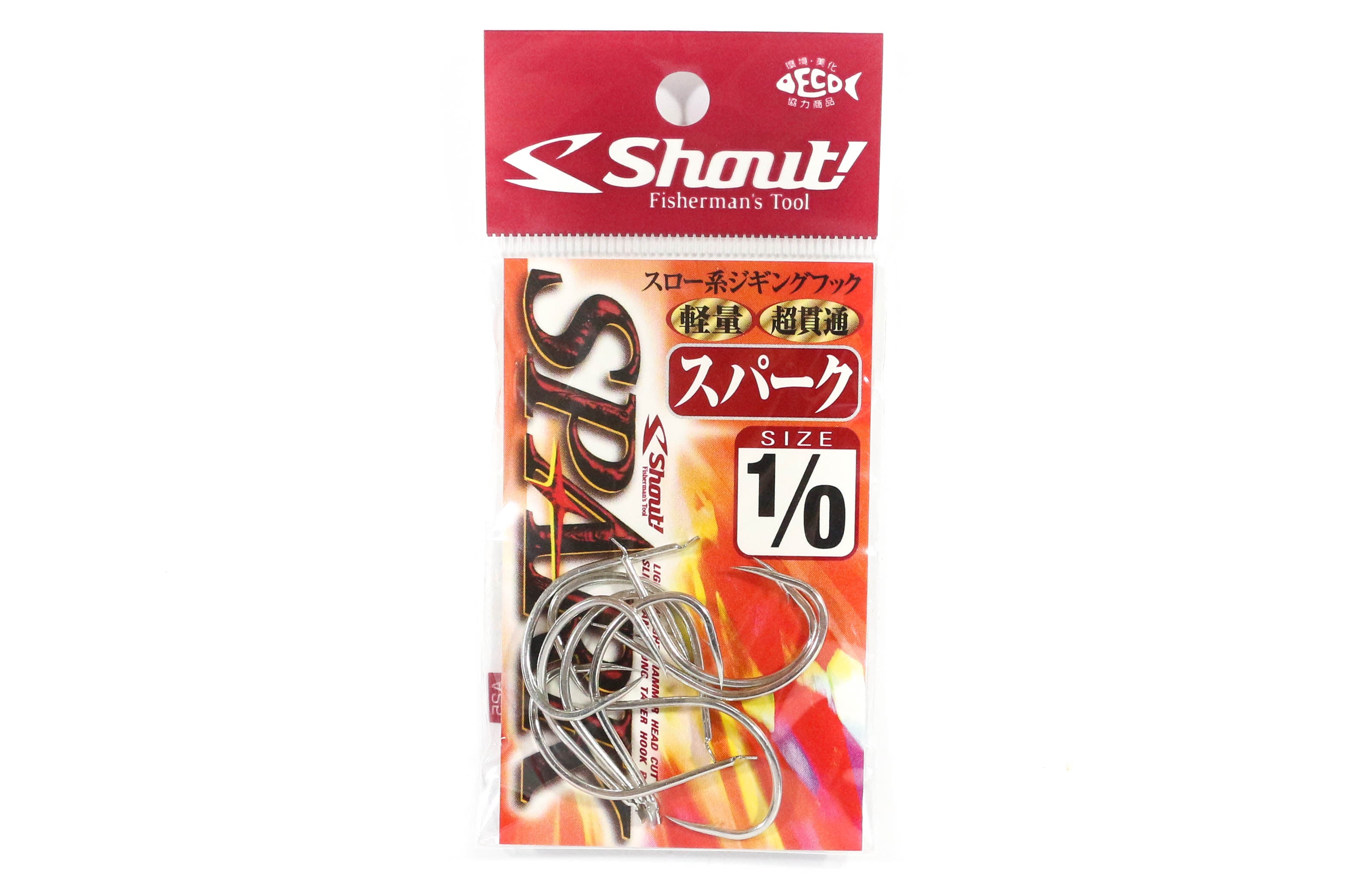 Shout 201-SP Spark Jigging Single Hook Silver Size 1/0 (5497)