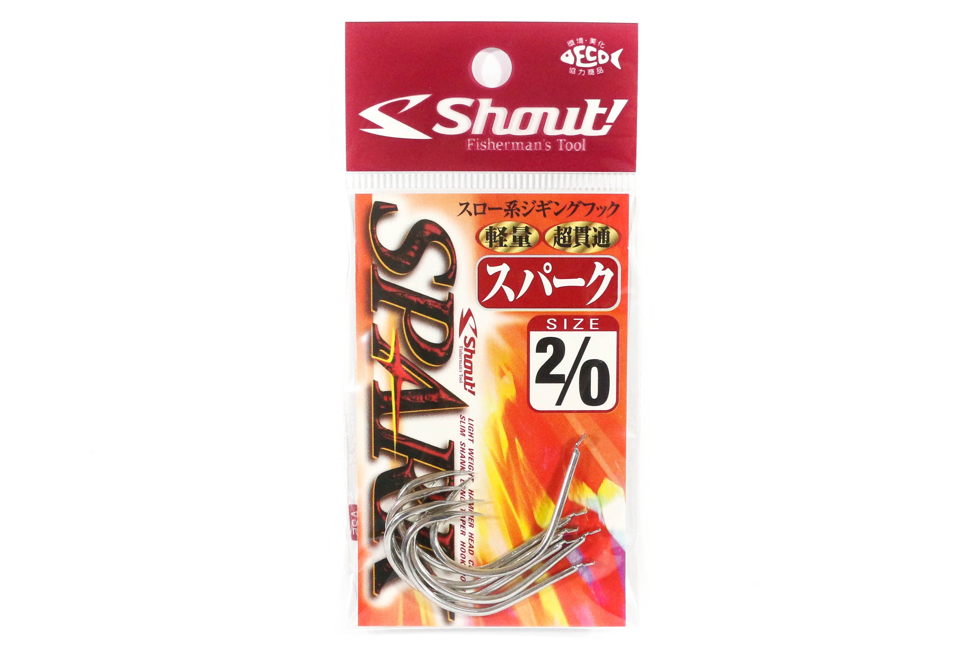 Shout 201-SP Spark Jigging Single Hook Silver Size 2/0 (5503)