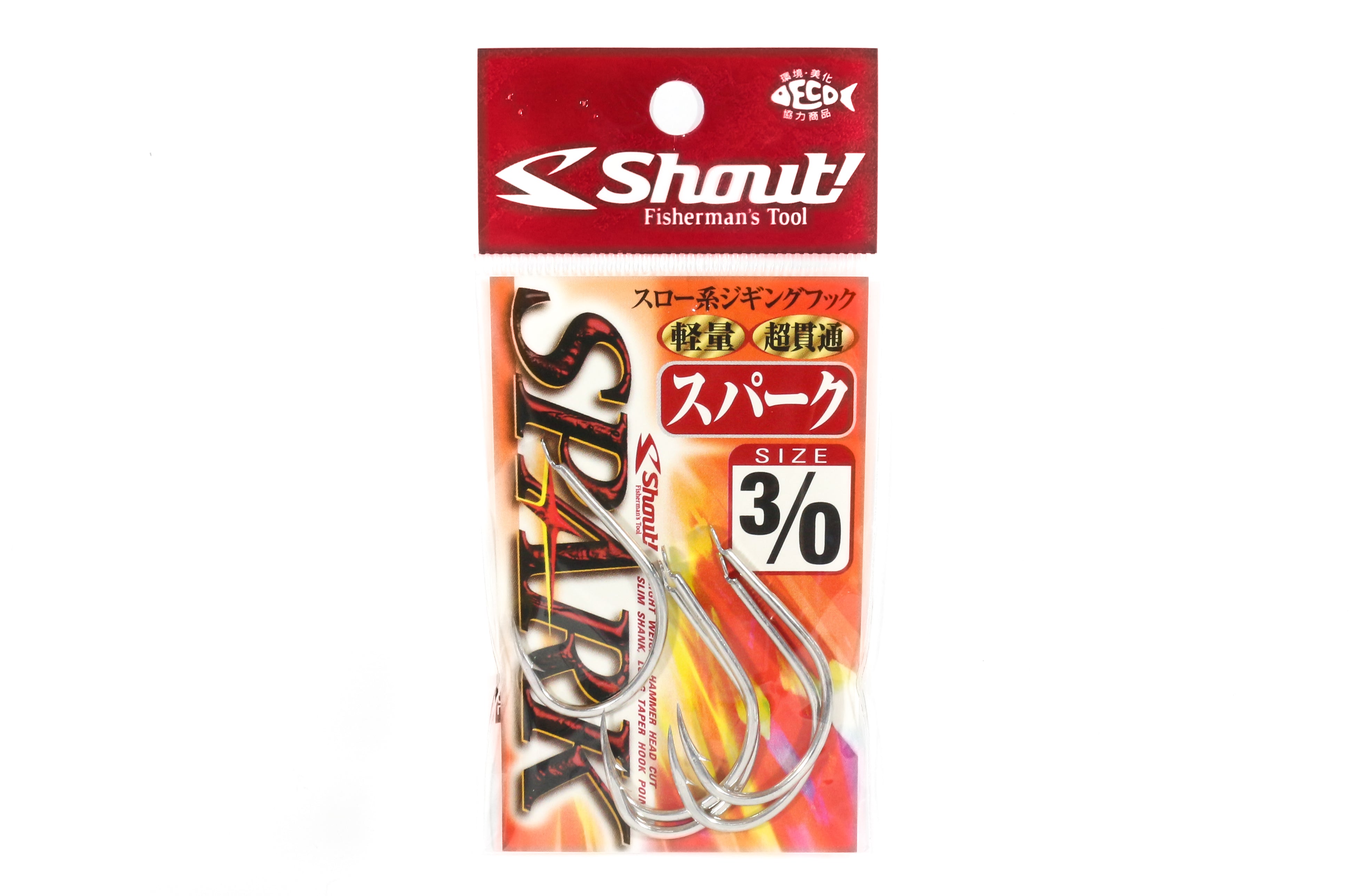 Shout 201-SP Spark Jigging Single Hook Silver Size 3/0 (5510)