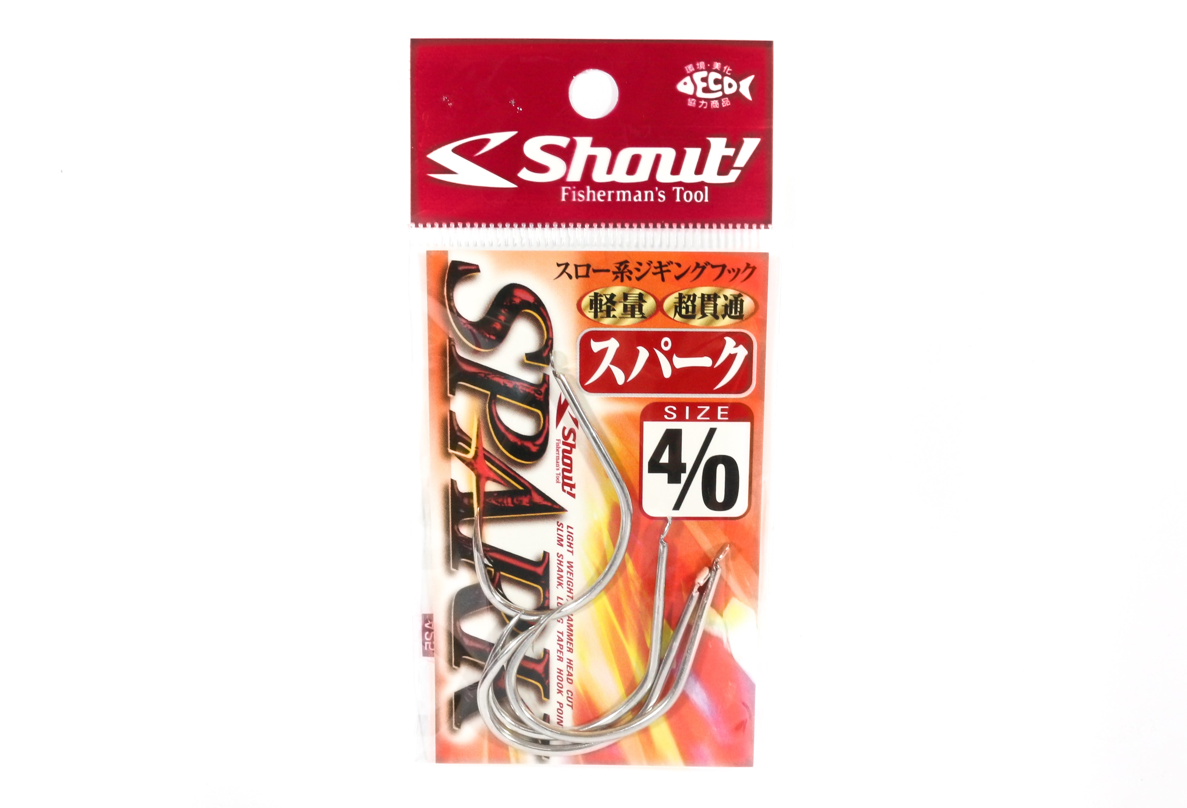 Shout 201-SP Spark Jigging Single Hook Silver Size 4/0 (5527)