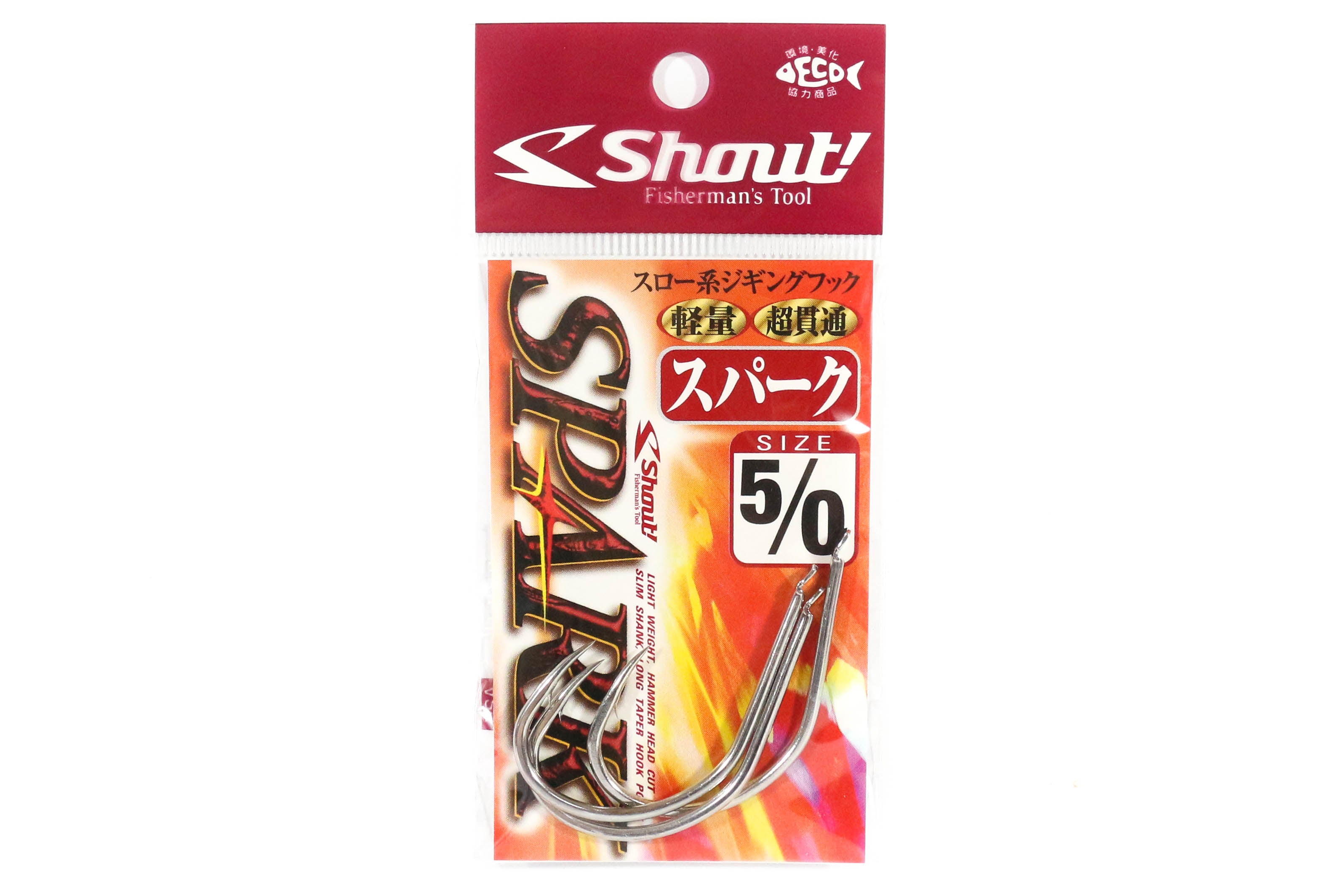 Shout 201-SP Spark Jigging Single Hook Silver Size 5/0 (5534)