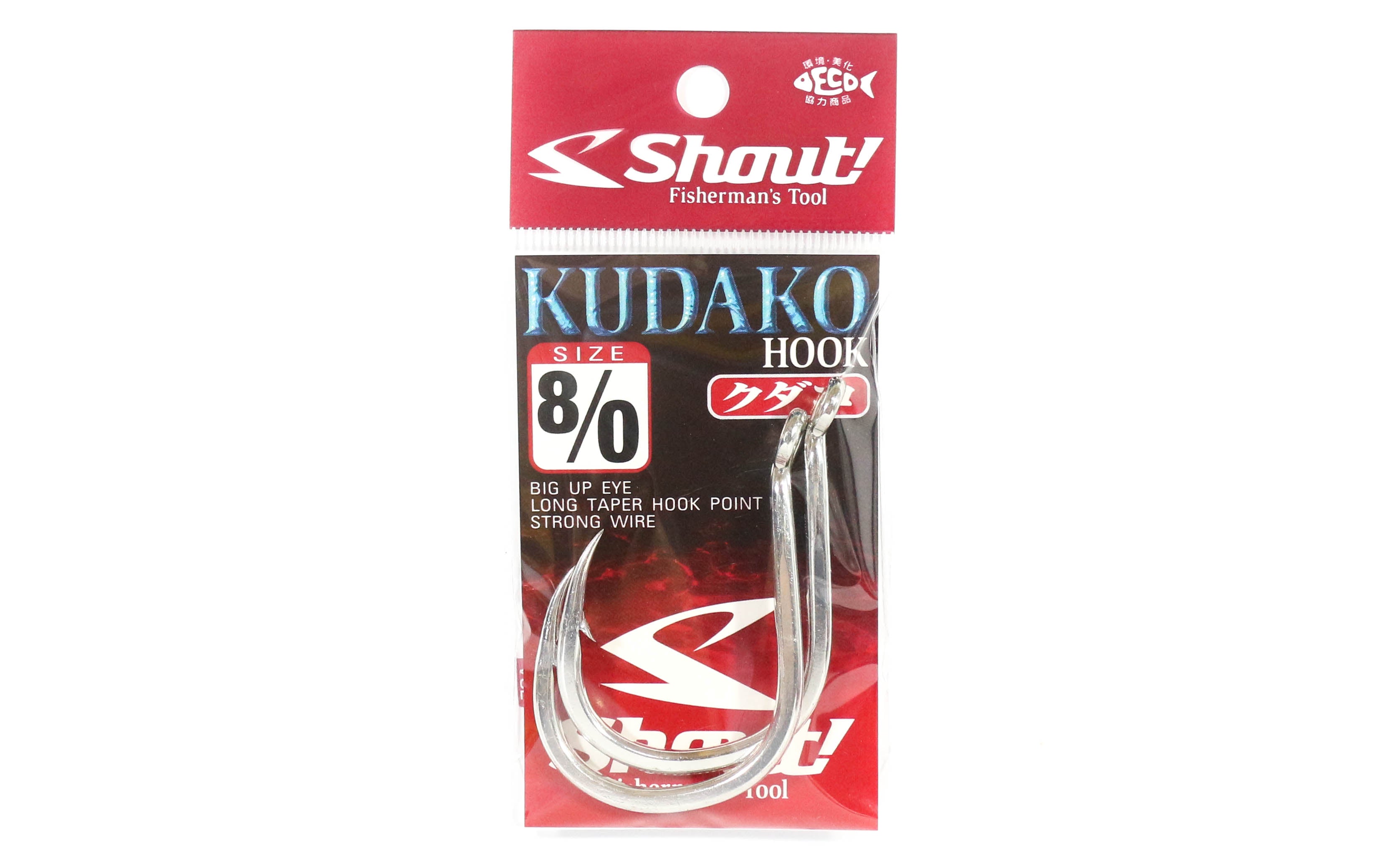 Shout 04-KH Kudako Power Jigging Single Hook Silver Size 8/0 (9976)