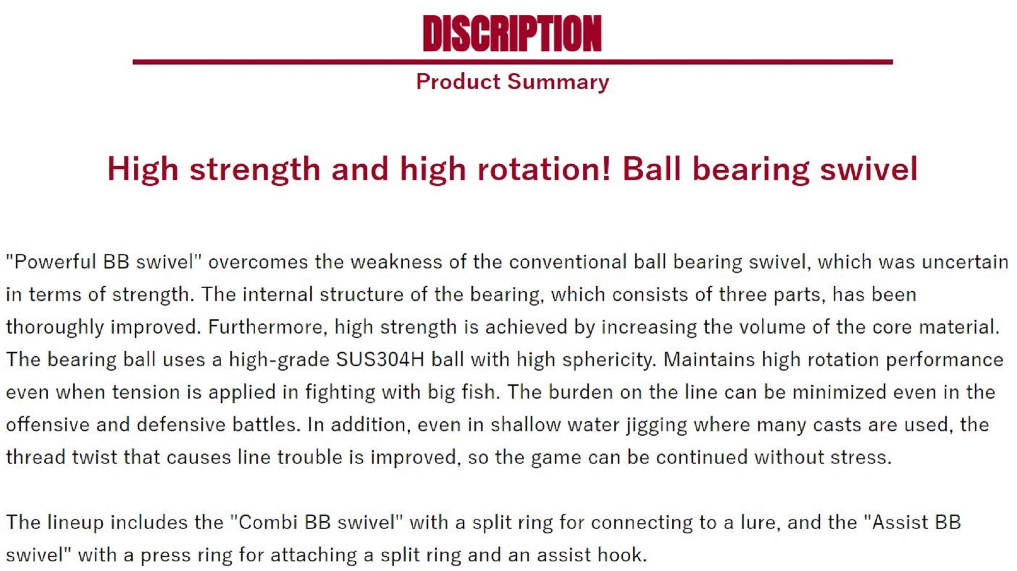 Shout 412-PB Powerful BB Swivel for Jigging Size 2 (1924)