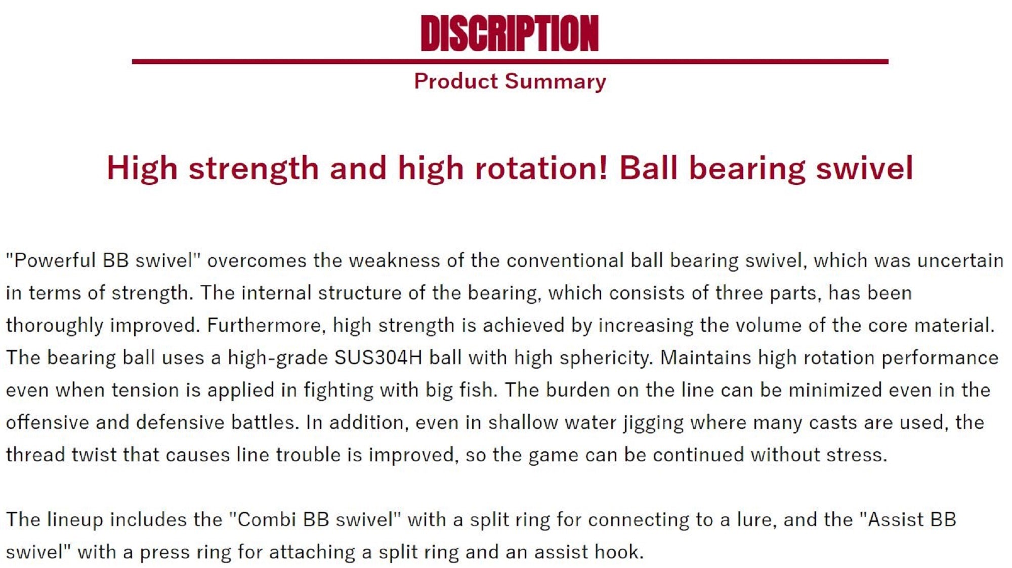 Shout 412-PB Powerful BB Swivel for Jigging Size 5 (1955)