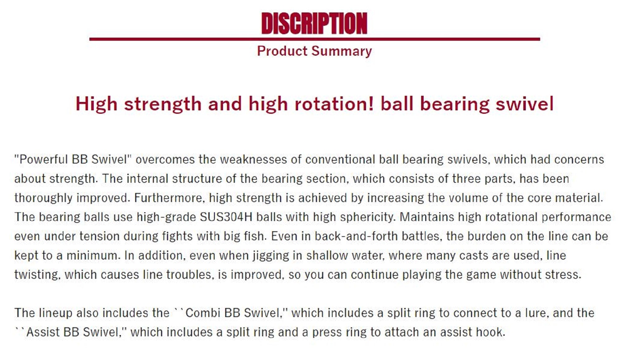 Shout 412-PB Powerful BB Swivel for Jigging Size 6 (1962)