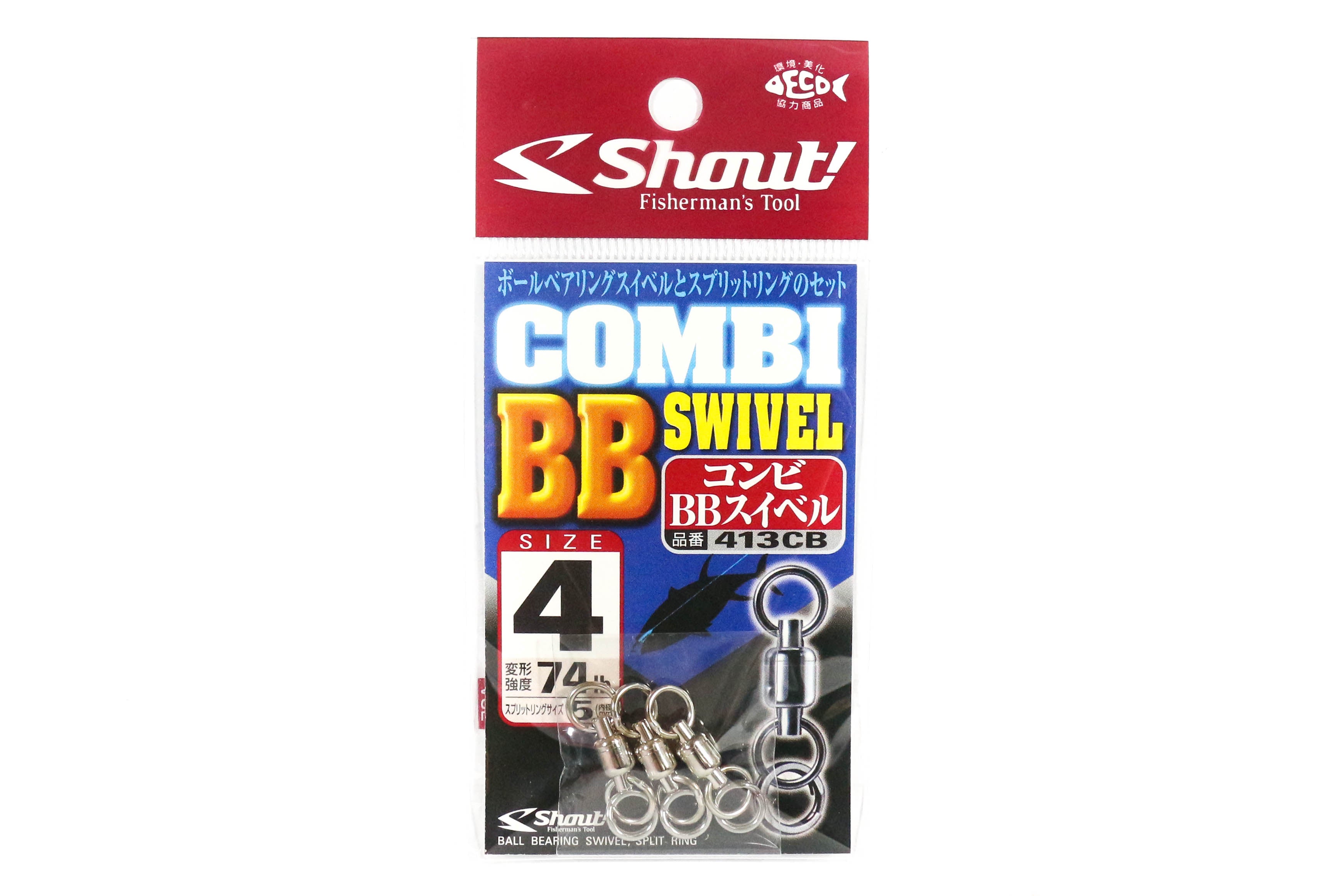 Shout 413-CB Combi BB Swivel Split Ring Combo For Jigging Size 4 (2013)