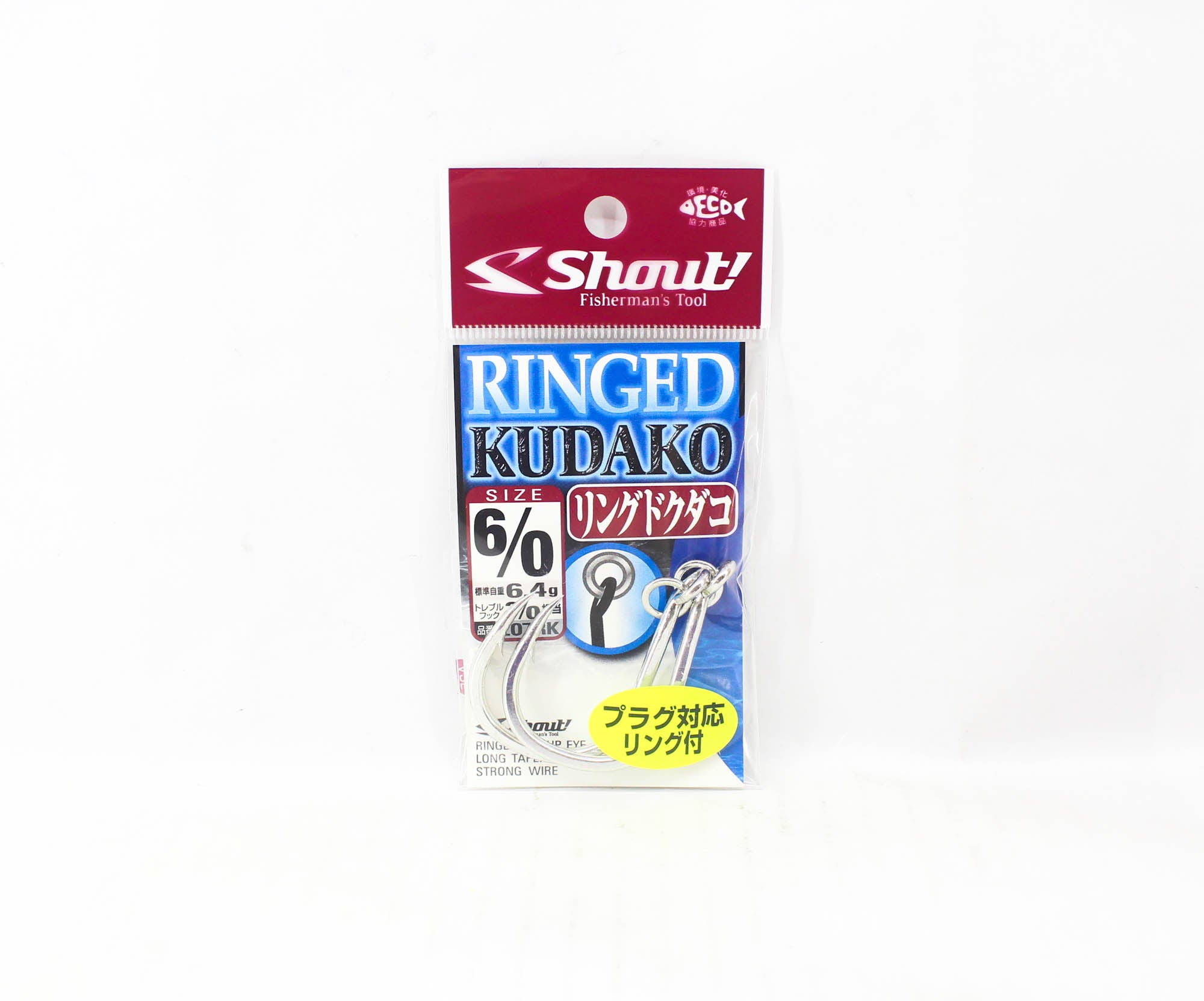 Shout 207-RK Ringed Kudako Power Jigging Single Hook Silver Size 6/0 (7872)