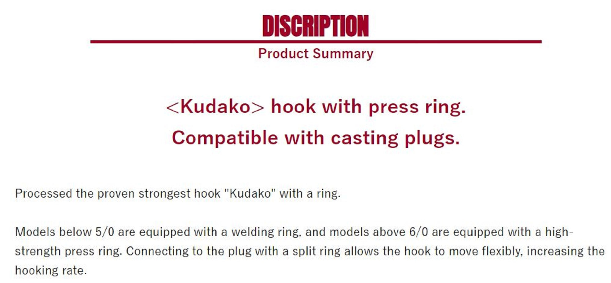 Shout 207-RK Ringed Kudako Power Jigging Single Hook Silver Size 6/0 (7872)