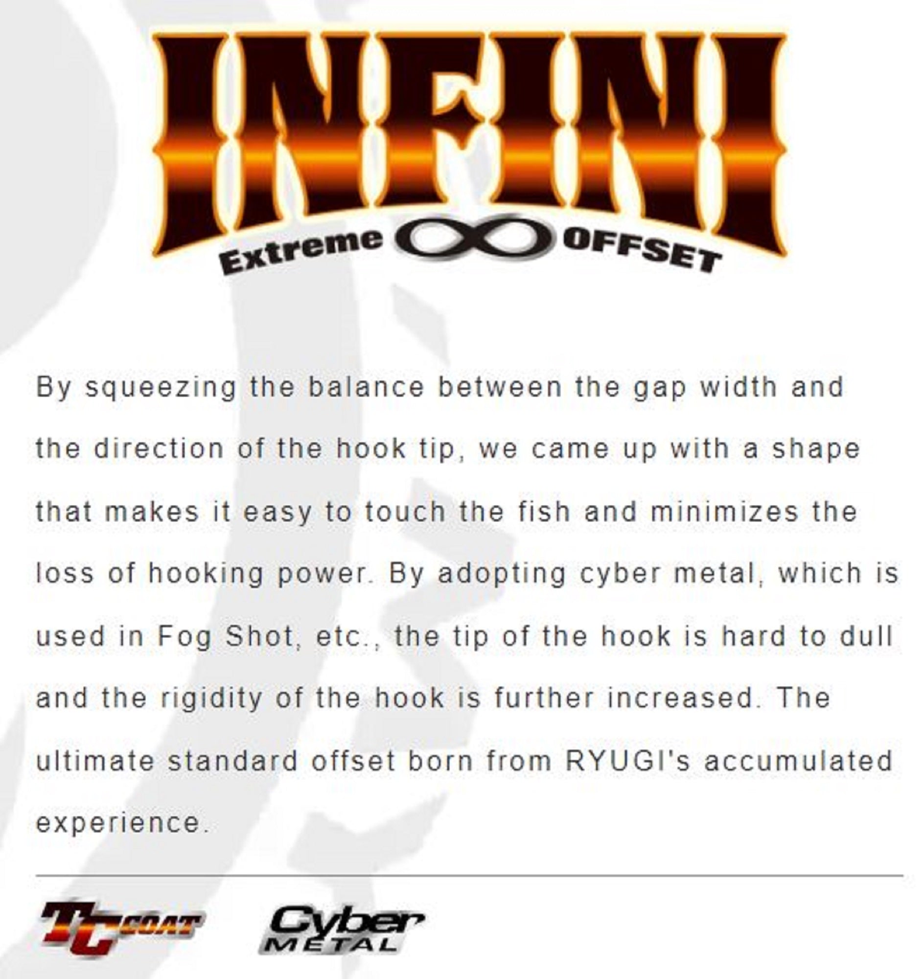 Ryugi HIN051 Infini Offset Worm Hooks Size 5/0 (8527)