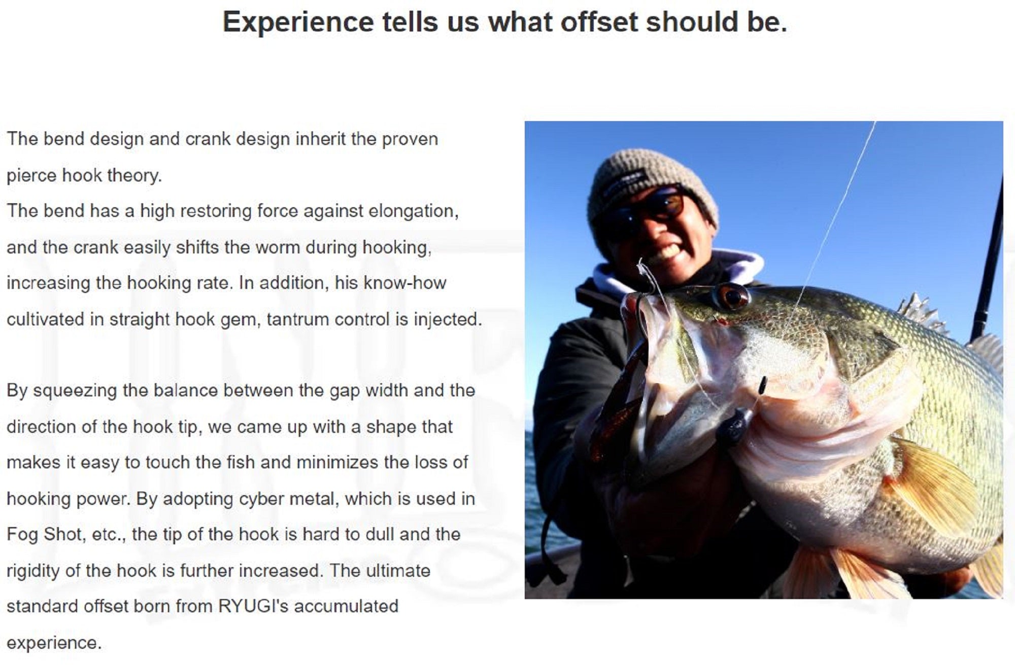 Ryugi HIN051 Infini Offset Worm Hooks Size 5/0 (8527)