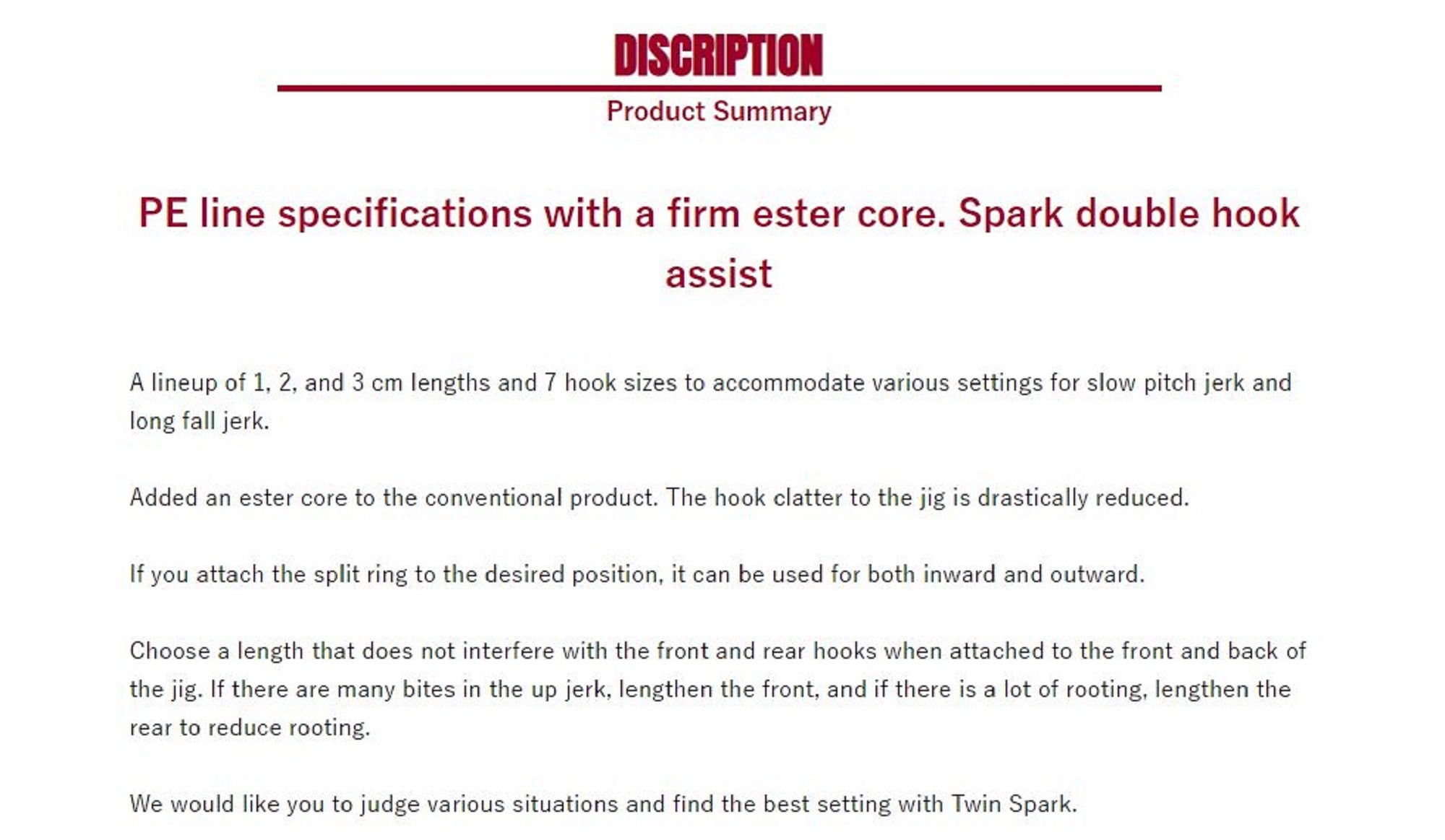 Shout 325-HT Hard Twin Spark Rigged Assist Hooks 1 cm size 1 (0285)