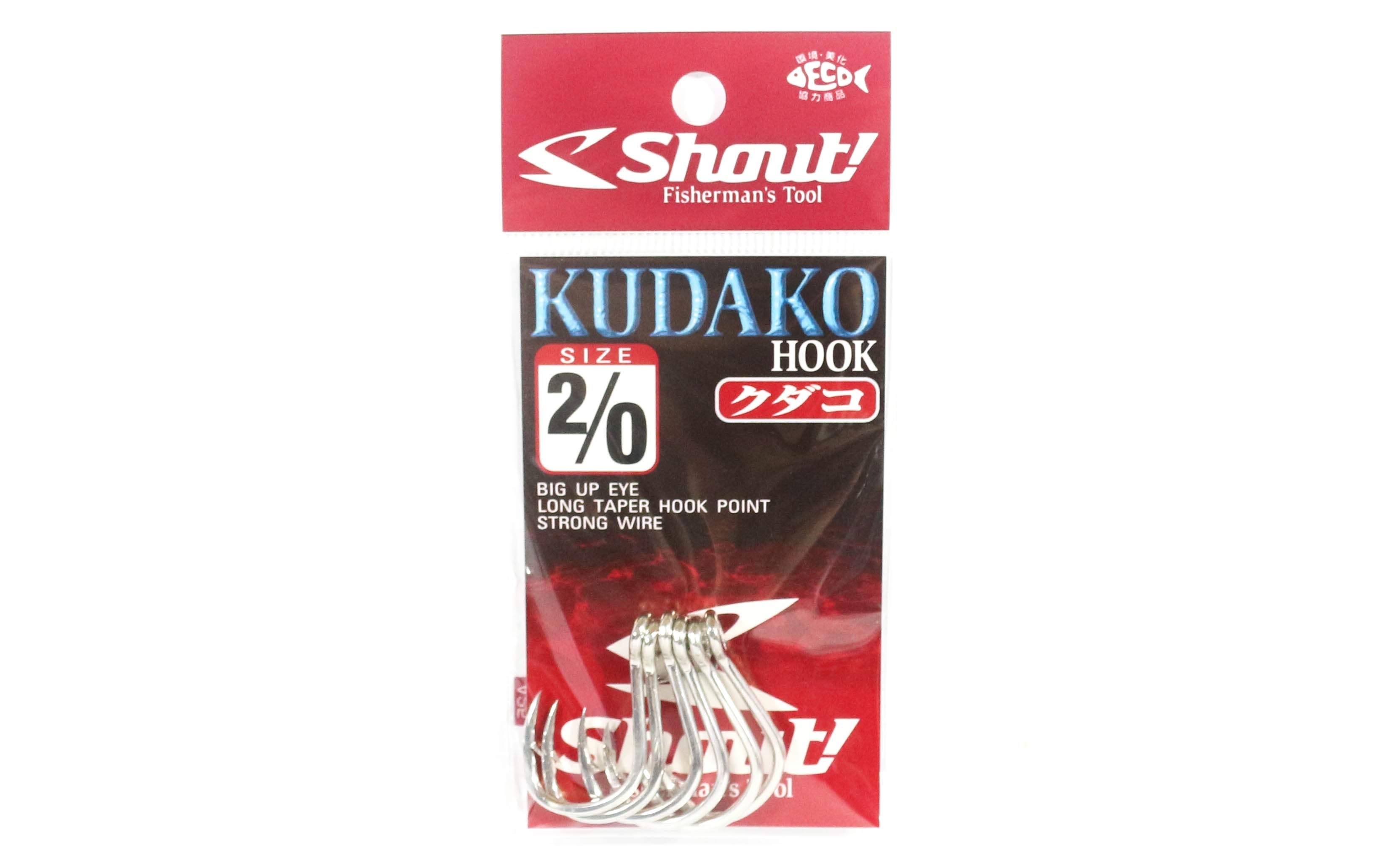 Shout 04-KH Kudako Power Jigging Single Hook Silver Size 2/0 (7208)