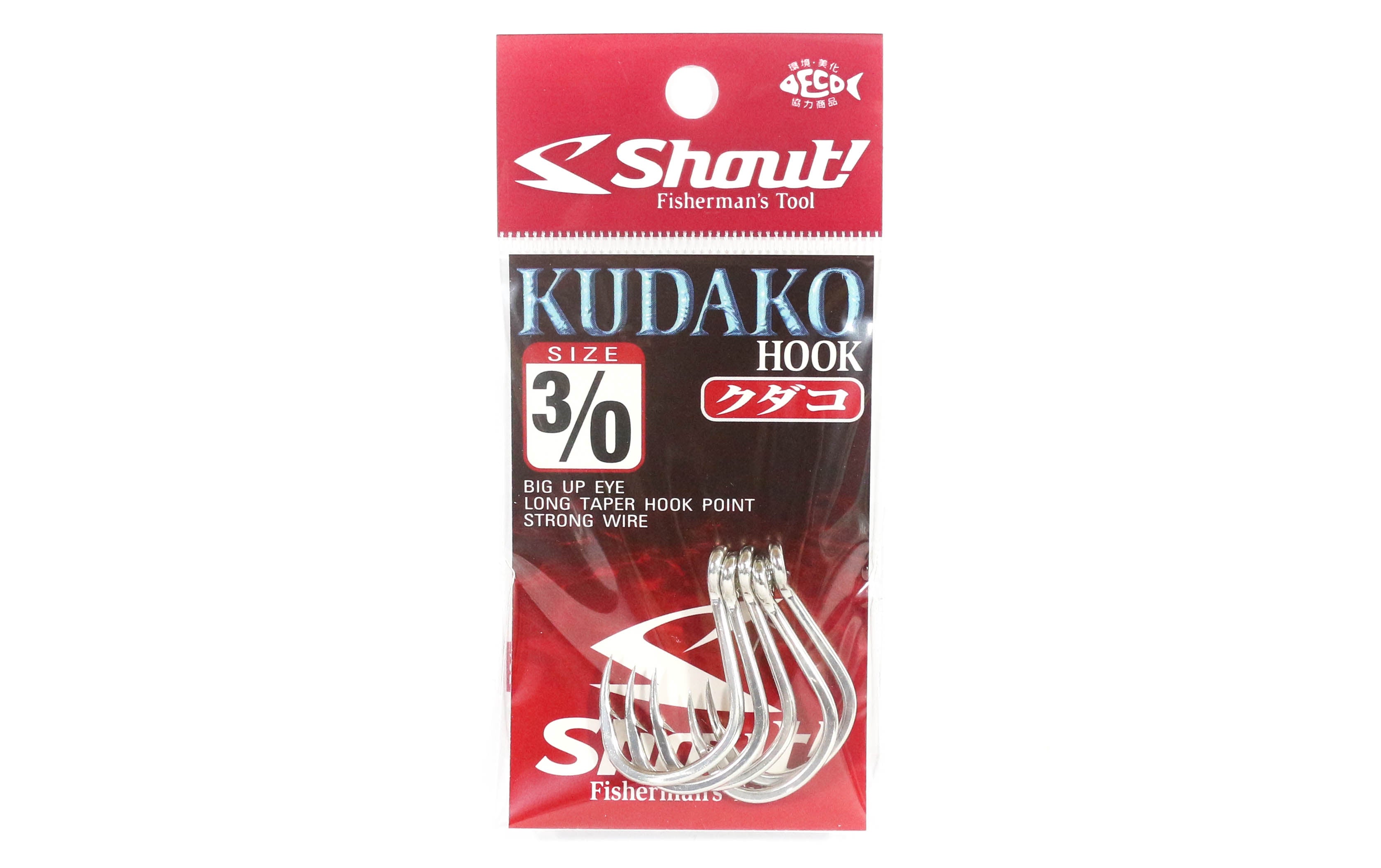 Shout 04-KH Kudako Power Jigging Single Hook Silver Size 3/0 (7307)