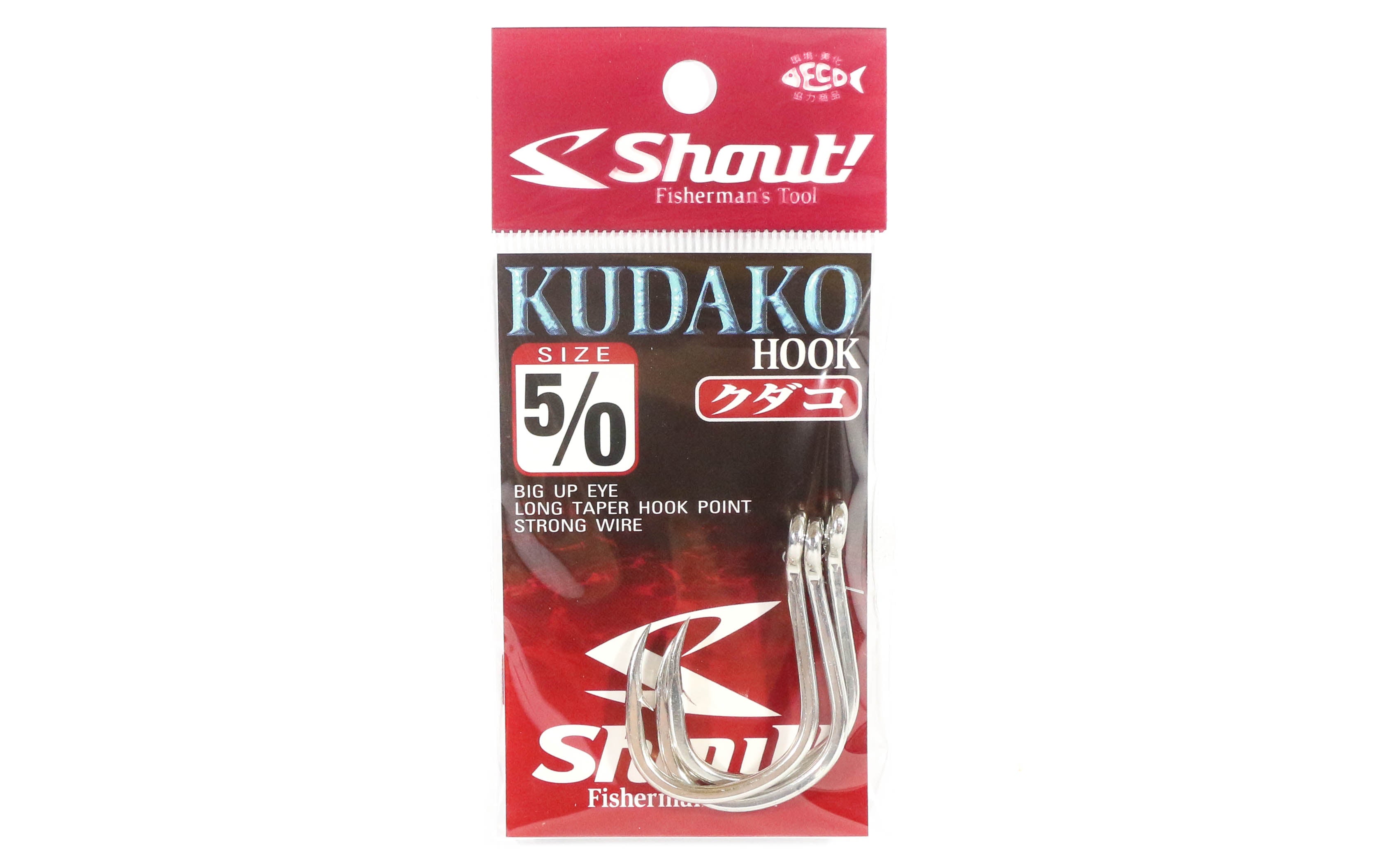 Shout 04-KH Kudako Power Jigging Single Hook Silver Size 5/0 (7505)