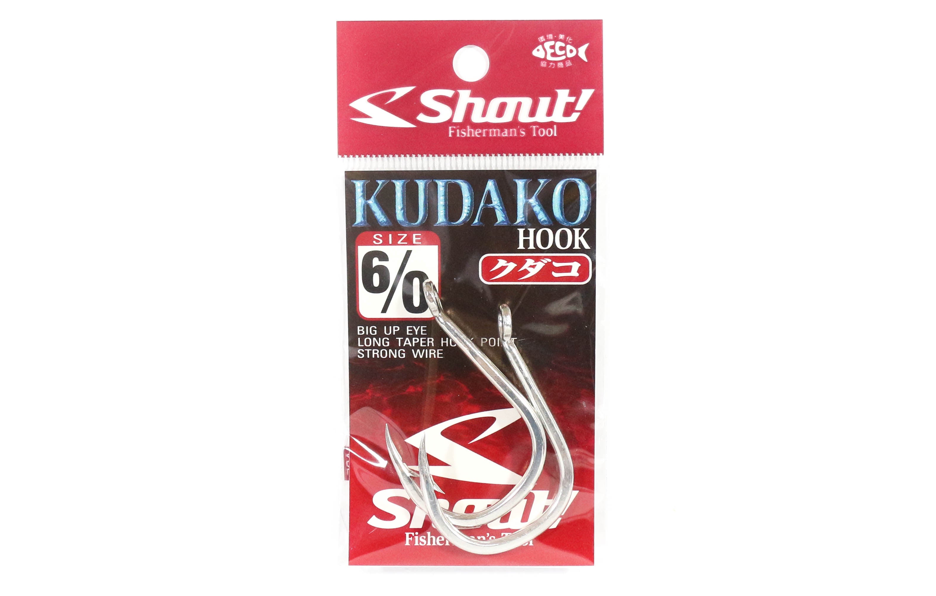 Shout 04-KH Kudako Power Jigging Single Hook Silver Size 6/0 (7604)