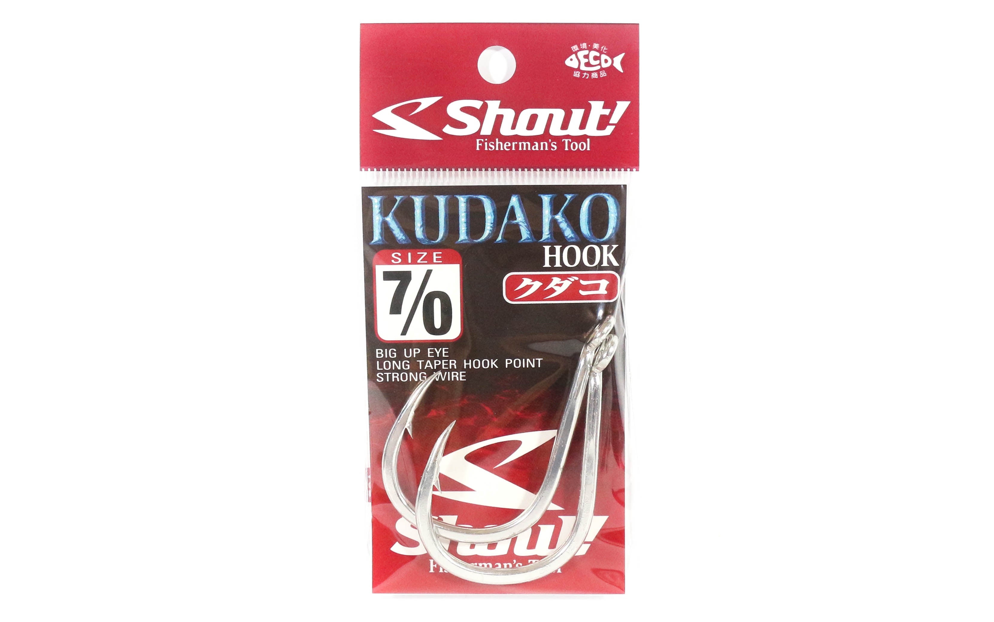 Shout 04-KH Kudako Power Jigging Single Hook Silver Size 7/0 (7703)
