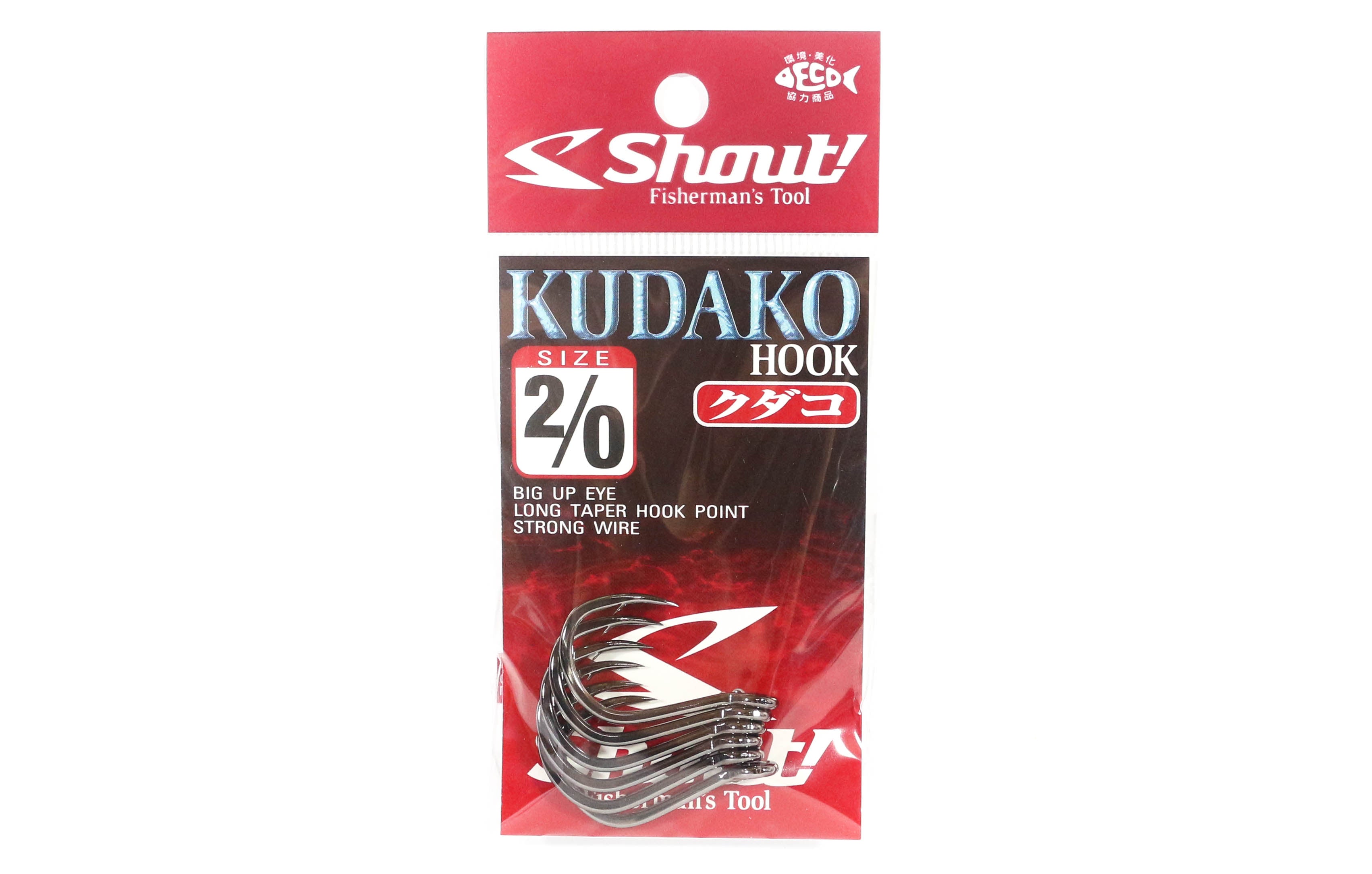 Shout 06-KH Kudako Power Jigging Single Hook Black Size 2/0 (9202)