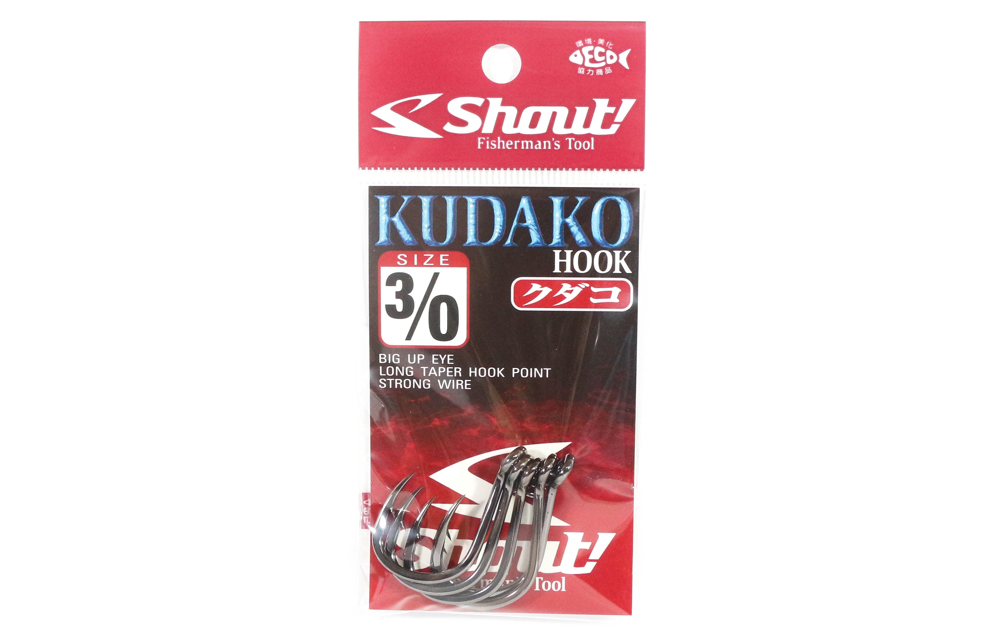 Shout 06-KH Kudako Power Jigging Single Hook Black Size 3/0 (9301)