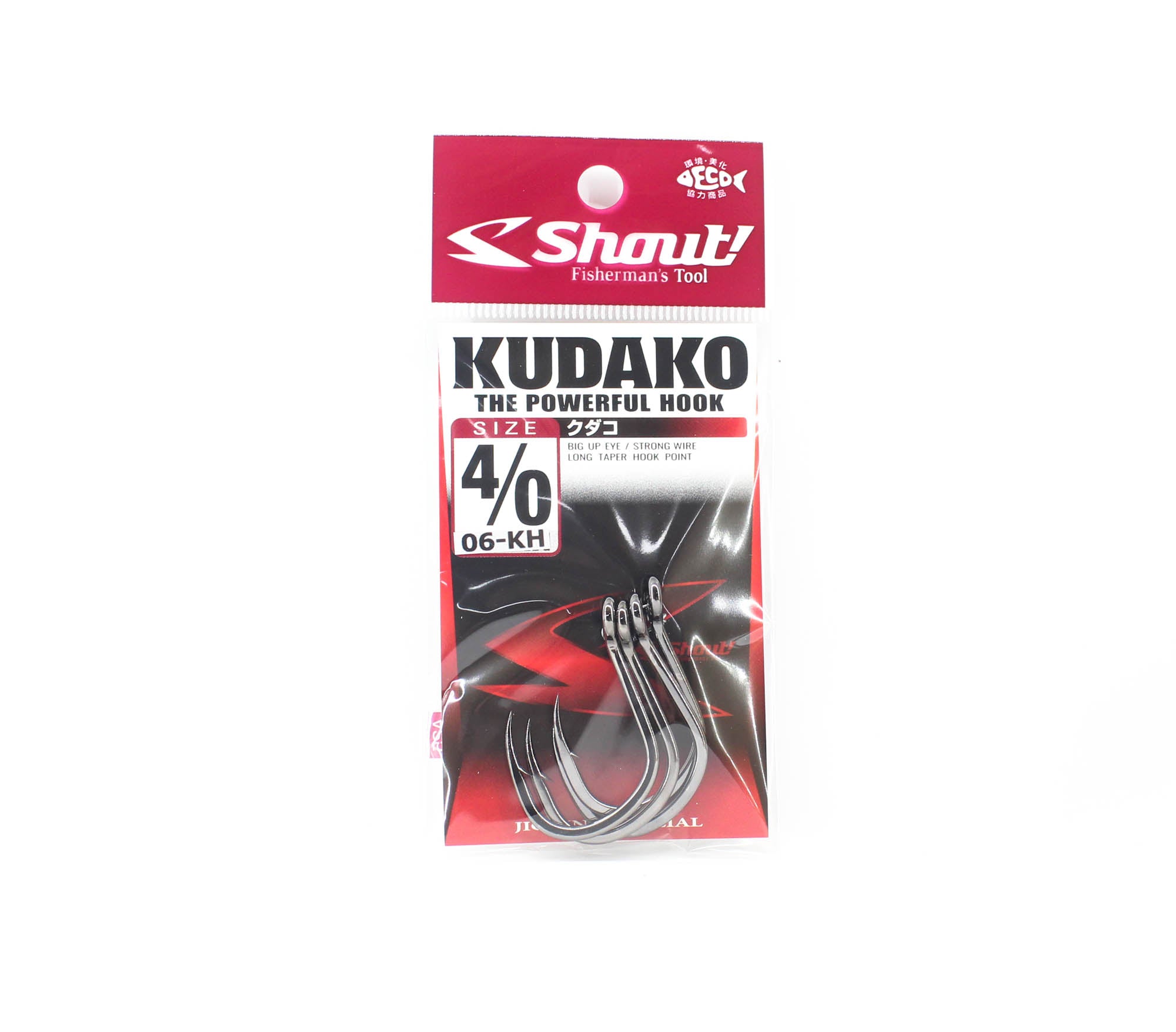 Shout 06-KH Kudako Power Jigging Single Hook Black Size 4/0 (9400)