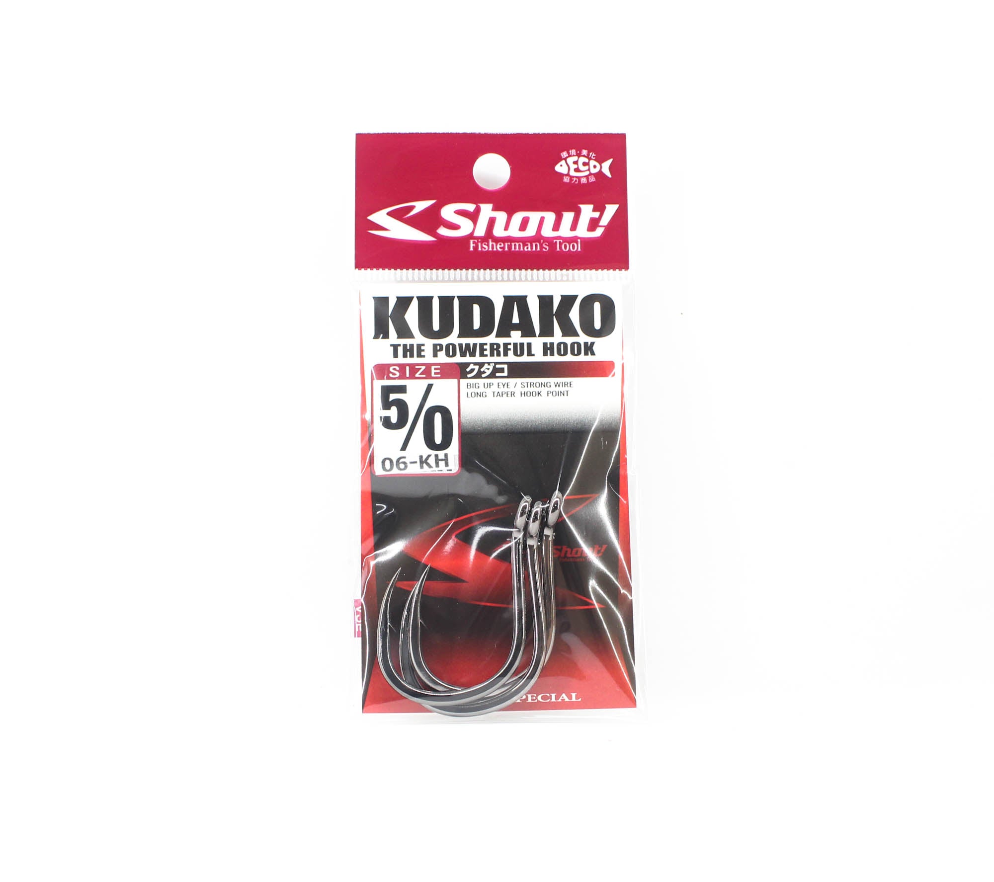 Shout 06-KH Kudako Power Jigging Single Hook Black Size 5/0 (9509)
