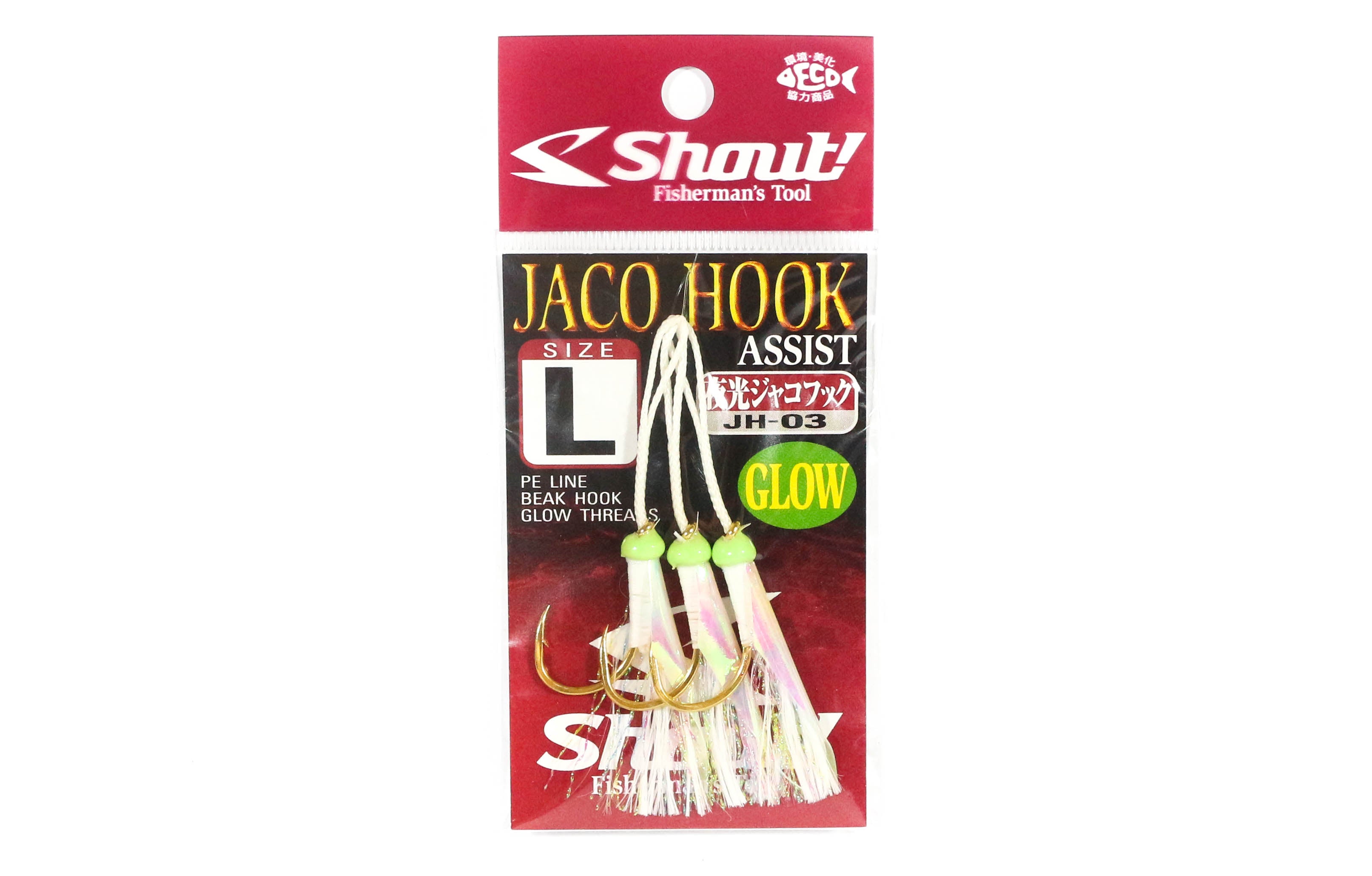 Shout JH-03 Jaco Hook Rigged Assist Glow Size L (1/0) (0031)