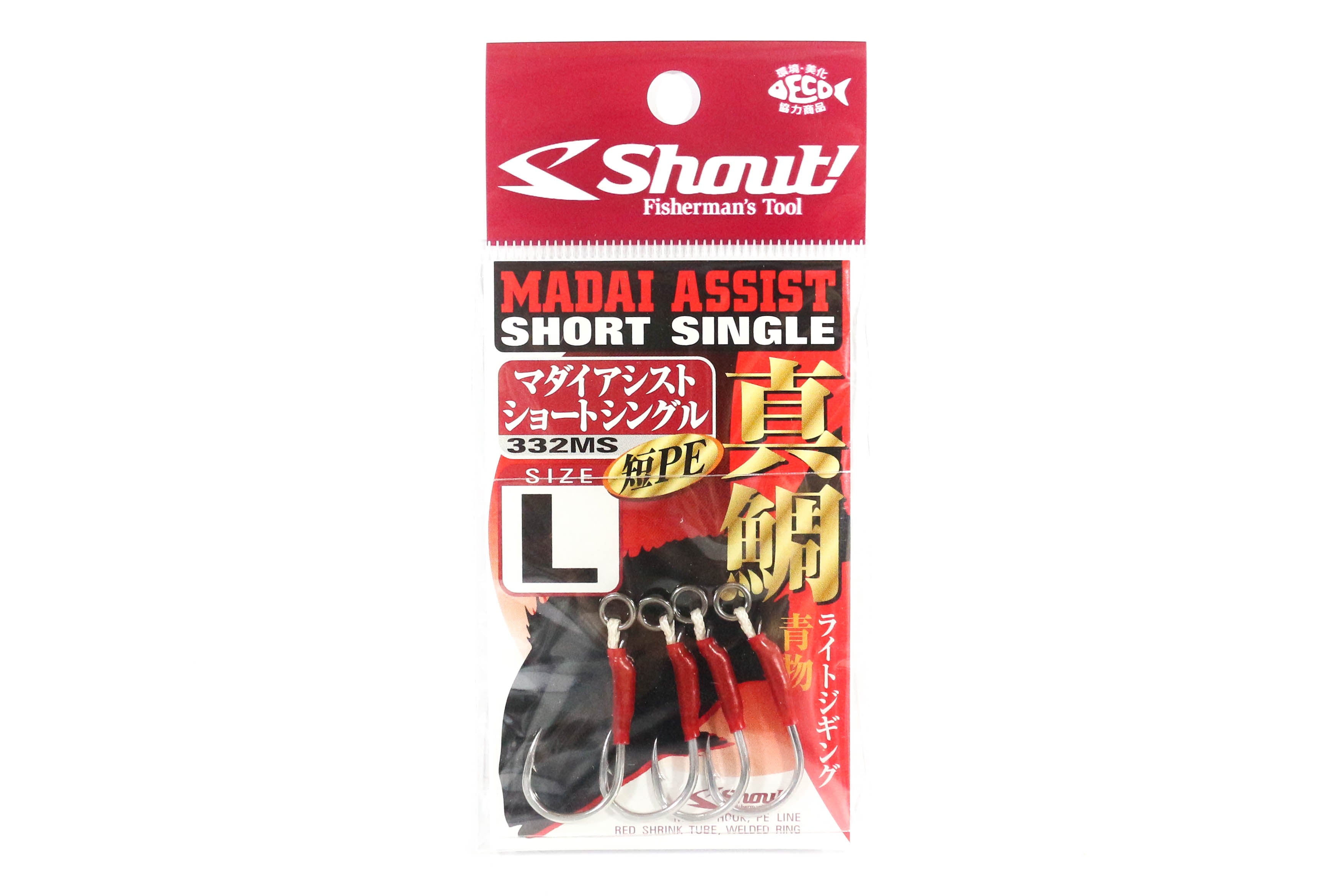 Shout 332-MS Madai Assist Short Single Hook Size L (0581)