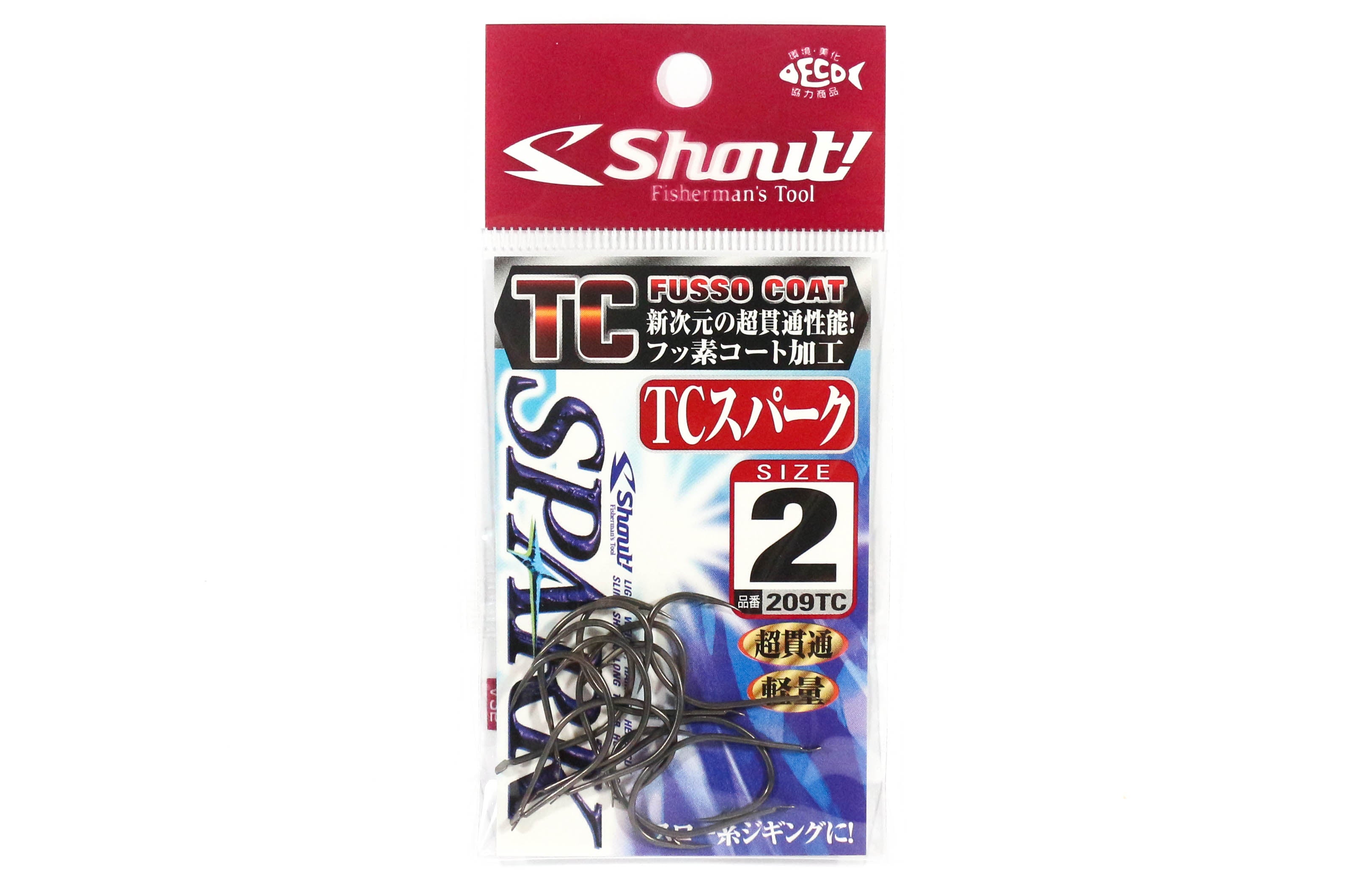 Shout 209-TC TC Spark Jigging Single Hook Size 2 (1908)