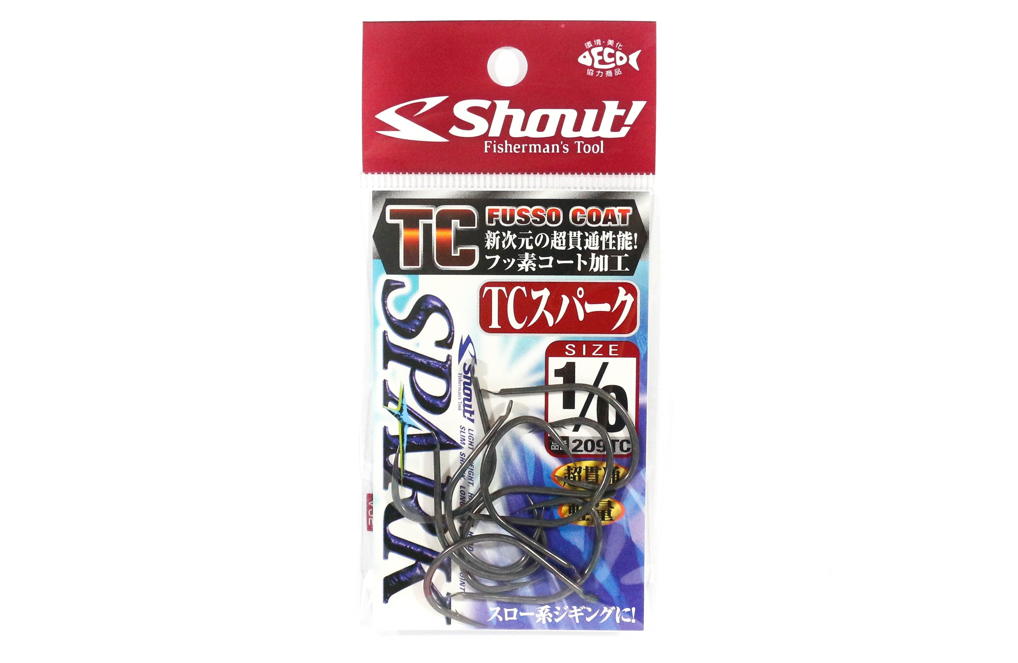 Shout 209-TC TC Spark Jigging Single Hook Size 1/0 (1922)