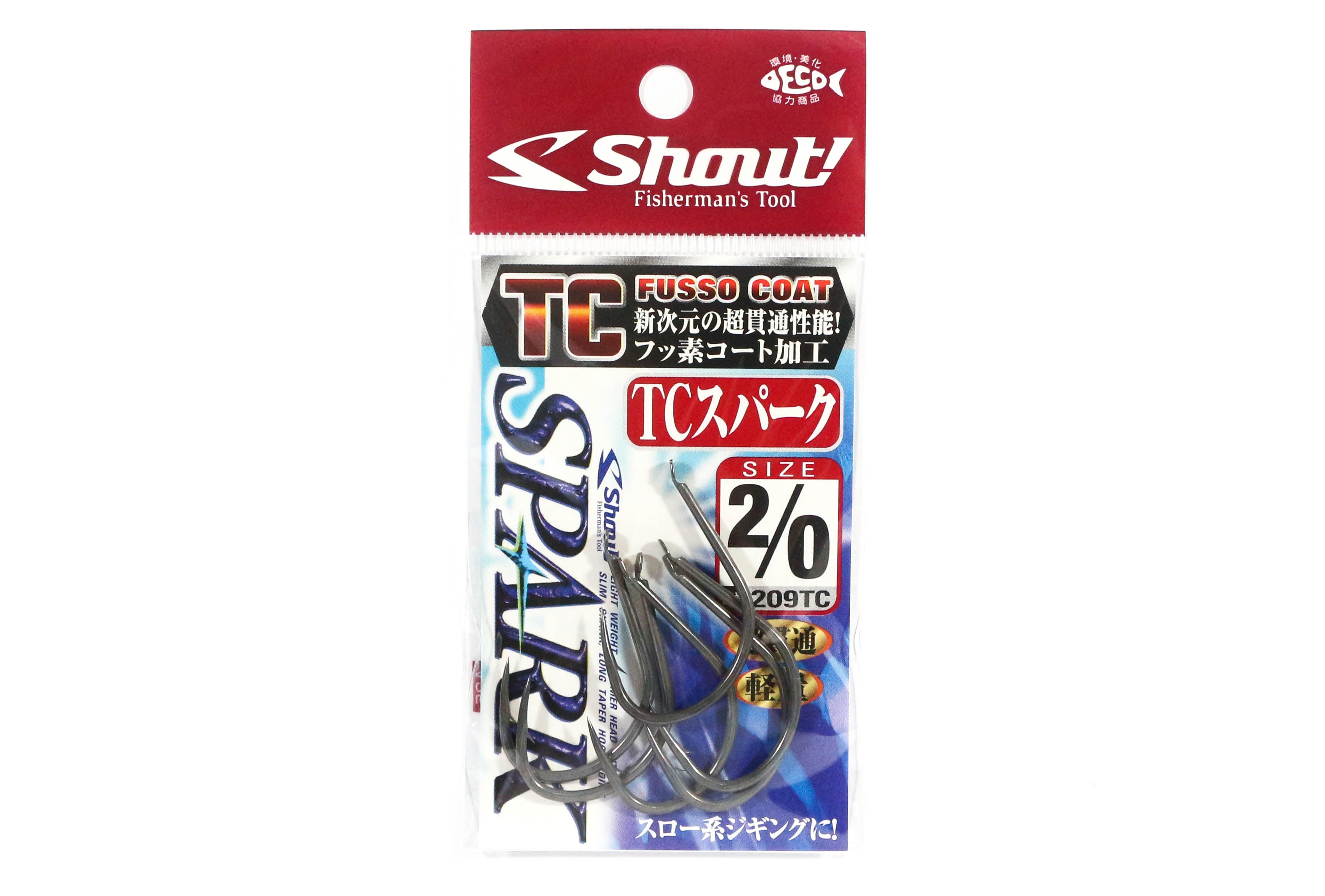 Shout 209-TC TC Spark Jigging Single Hook Size 2/0 (1939)
