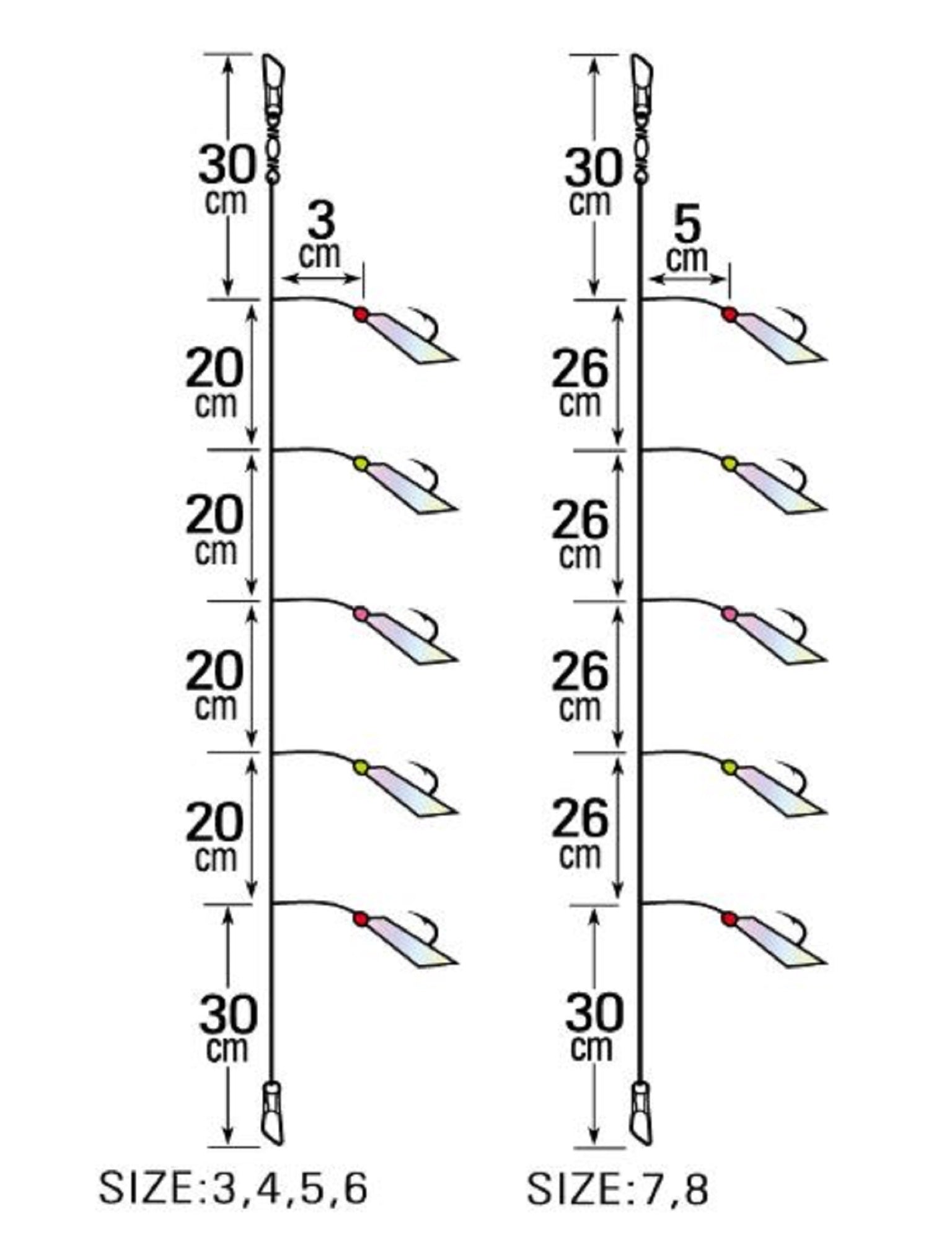 Sasame S-867 Hage Skin Sabiki Size 3 (3872)