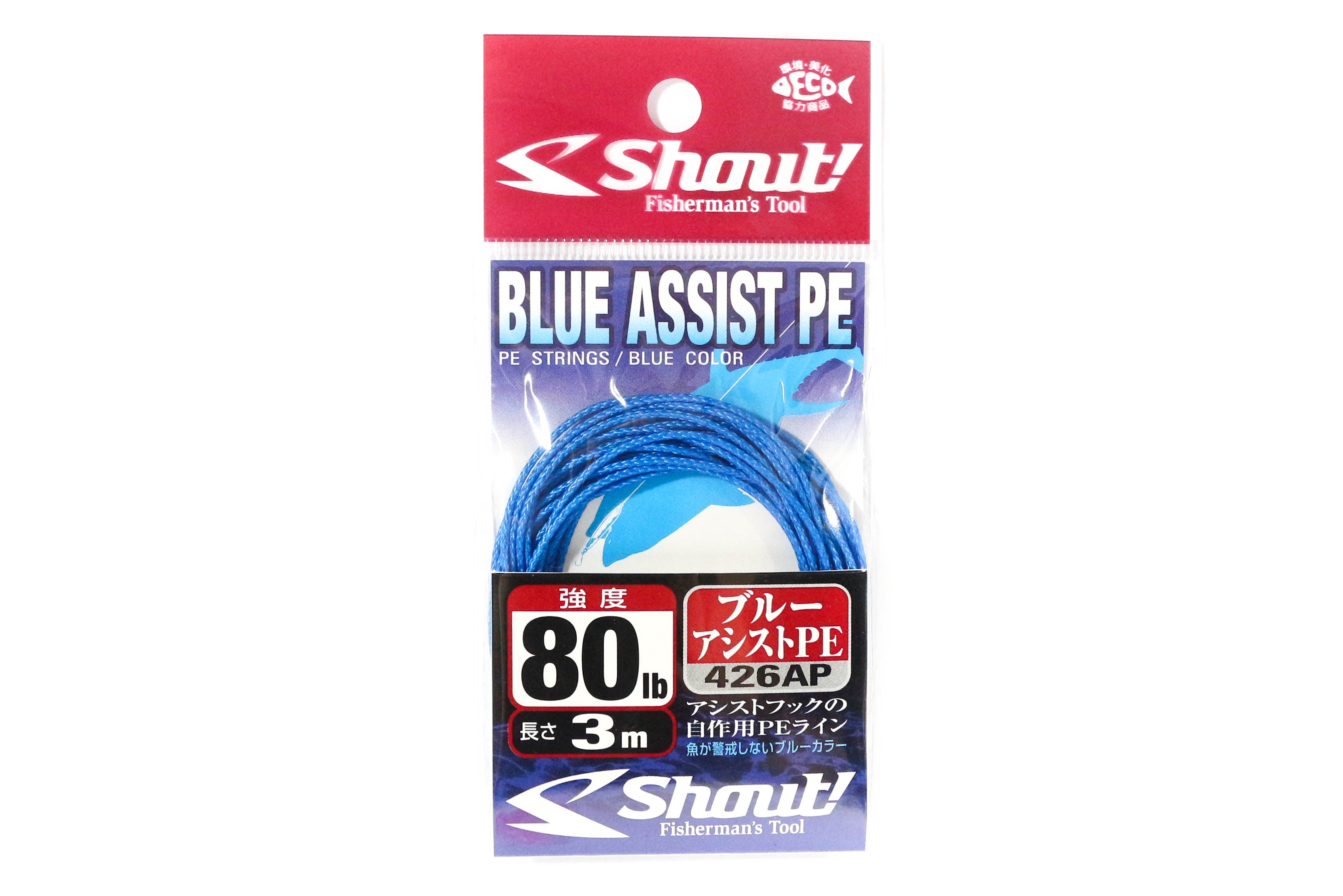 Shout 426-AP Blue Assist P.E Line Assist Rope Inner Core 3m 80LB (4640)