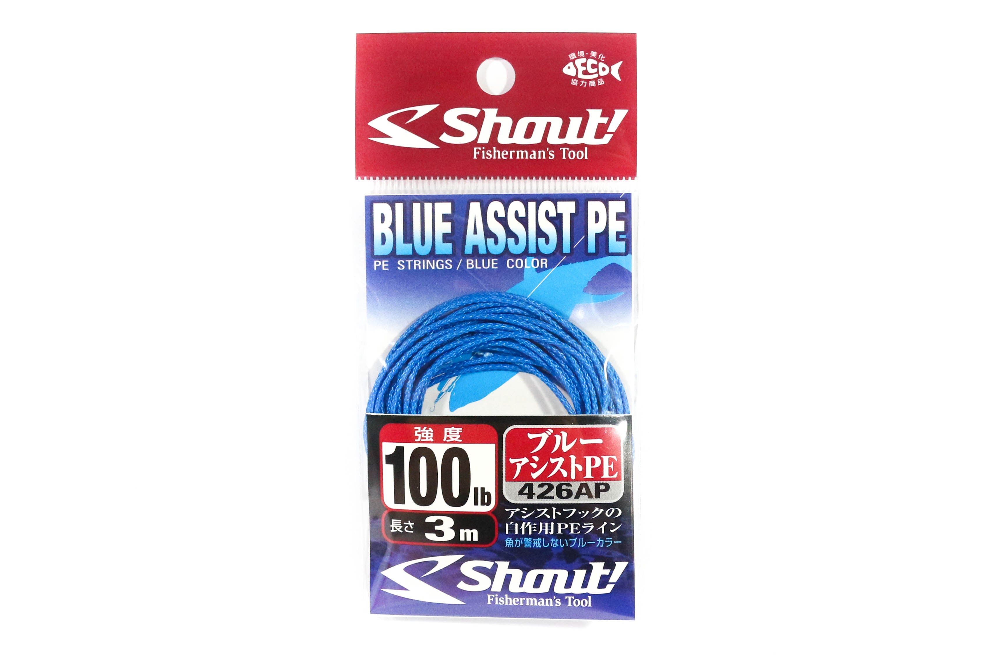 Shout 426-AP Blue Assist P.E Line Assist Rope Inner Core 3m 100LB (4657)