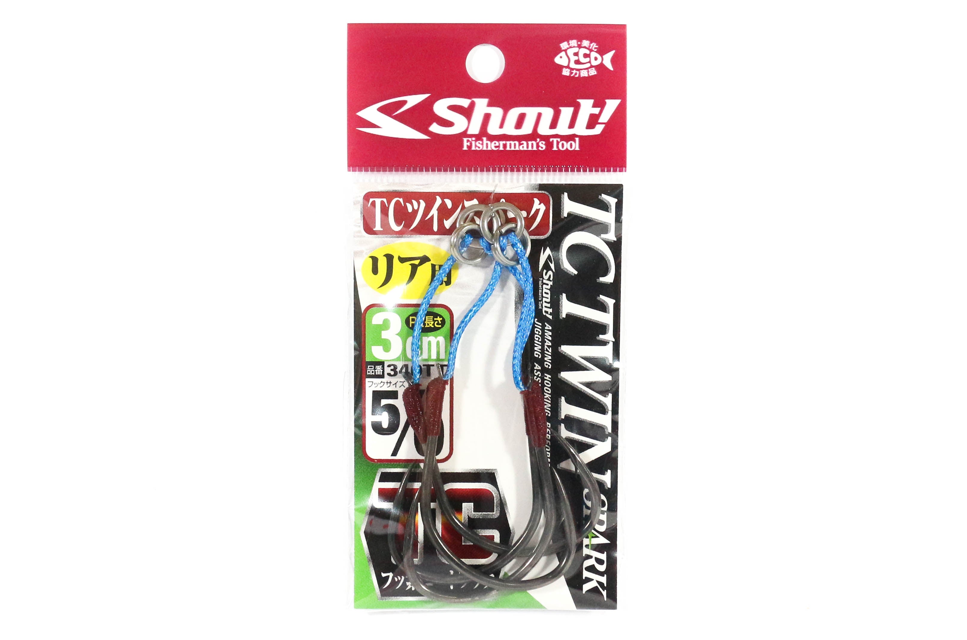 Shout 340-TT TC Twin Spark Assist Hooks 3 cm Size 5/0 (5487)