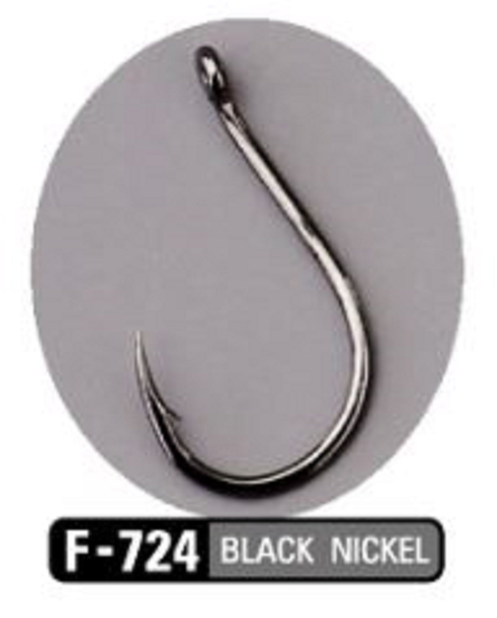 Sasame F-724 Chinu Ringed Offset Hook Black Size 4/0 (1225)