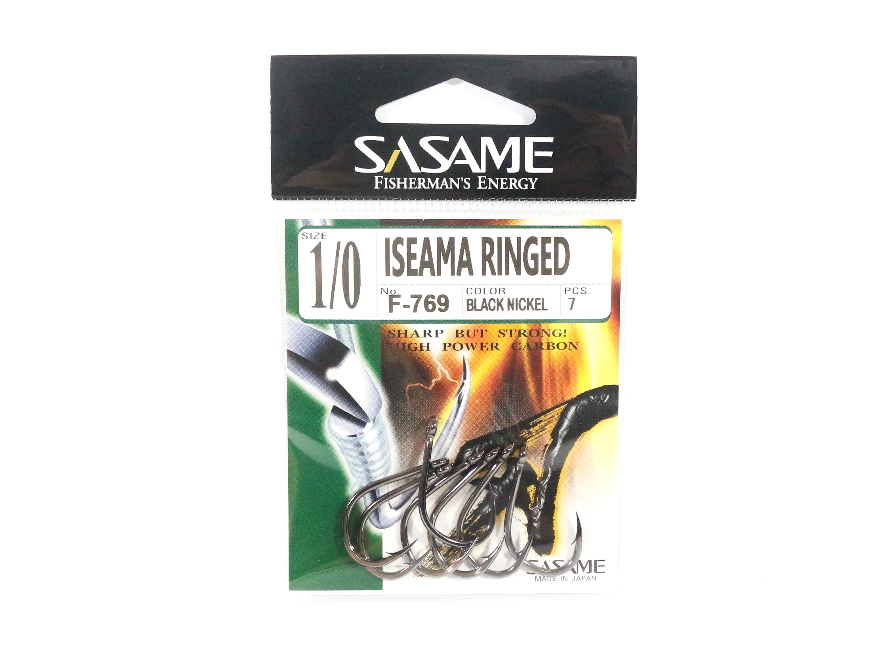 Sasame F-769 Iseama Ringed Straight Hook Size 1/0 (3571)