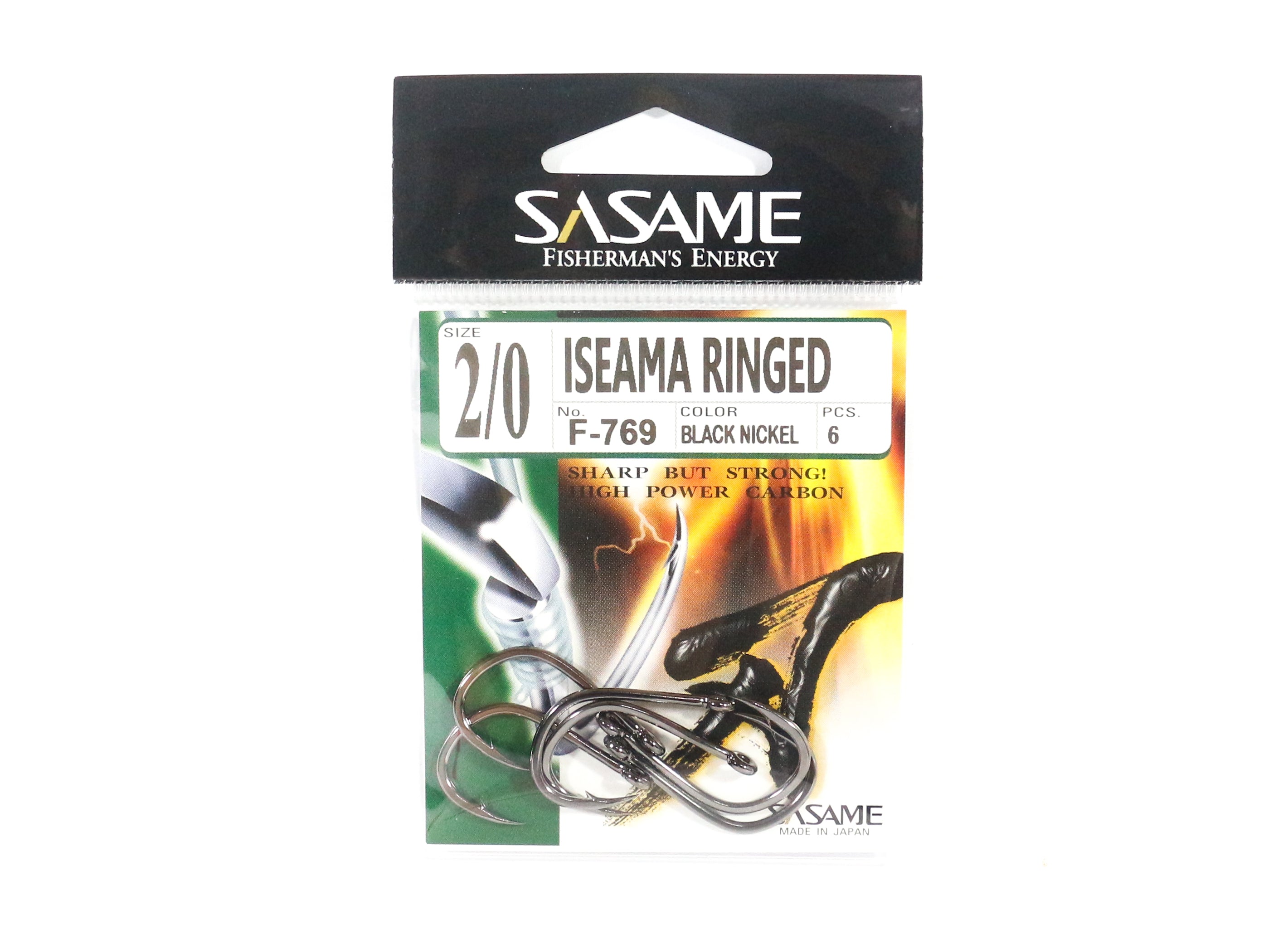Sasame F-769 Iseama Ringed Straight Hook Size 2/0 (3588)