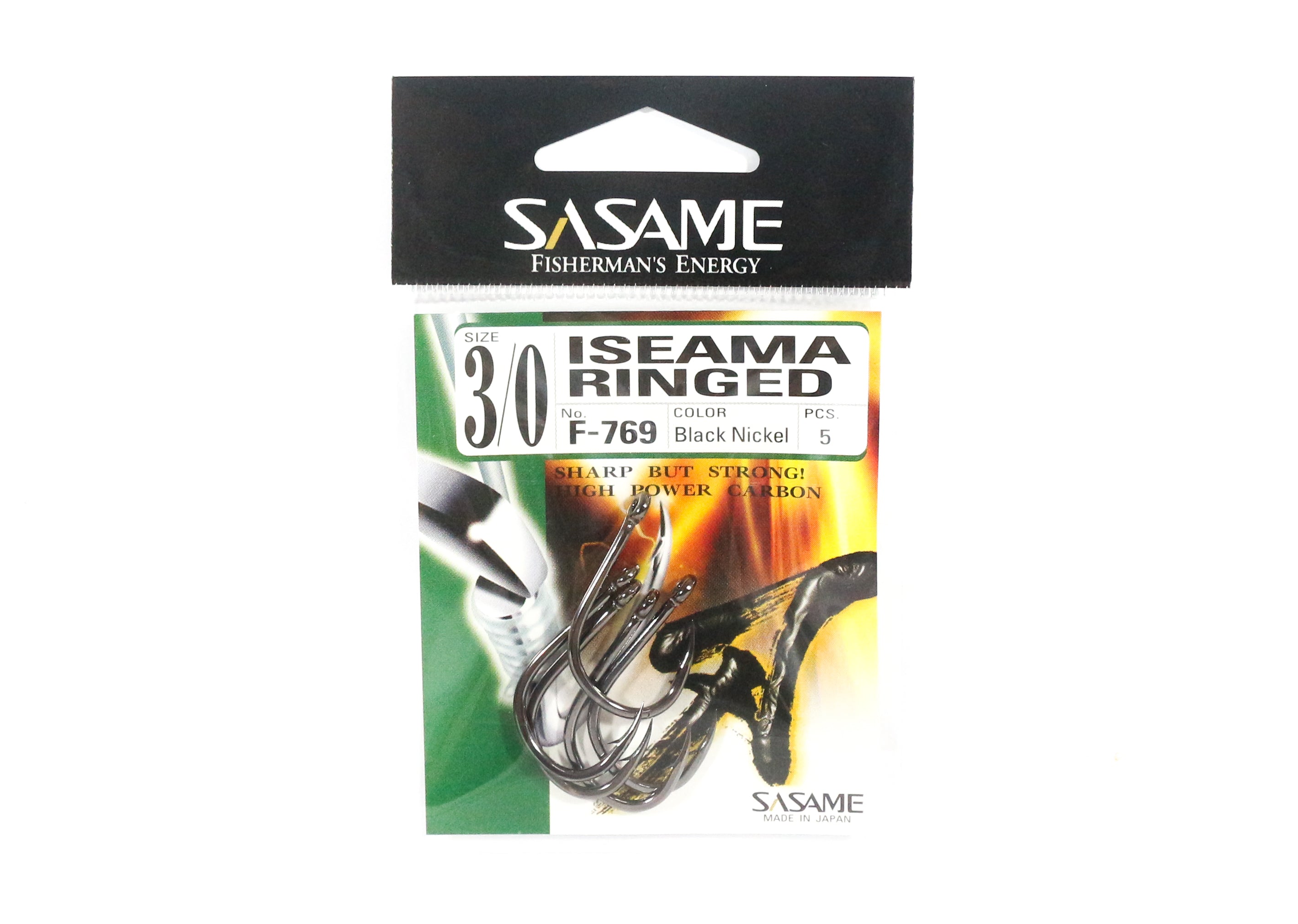 Sasame F-769 Iseama Ringed Straight Hook Size 3/0 (3595)