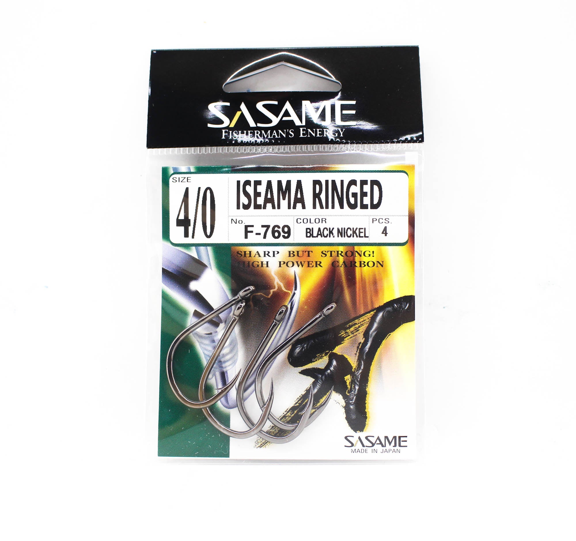 Sasame F-769 Iseama Ringed Straight Hook Size 4/0 (3601)