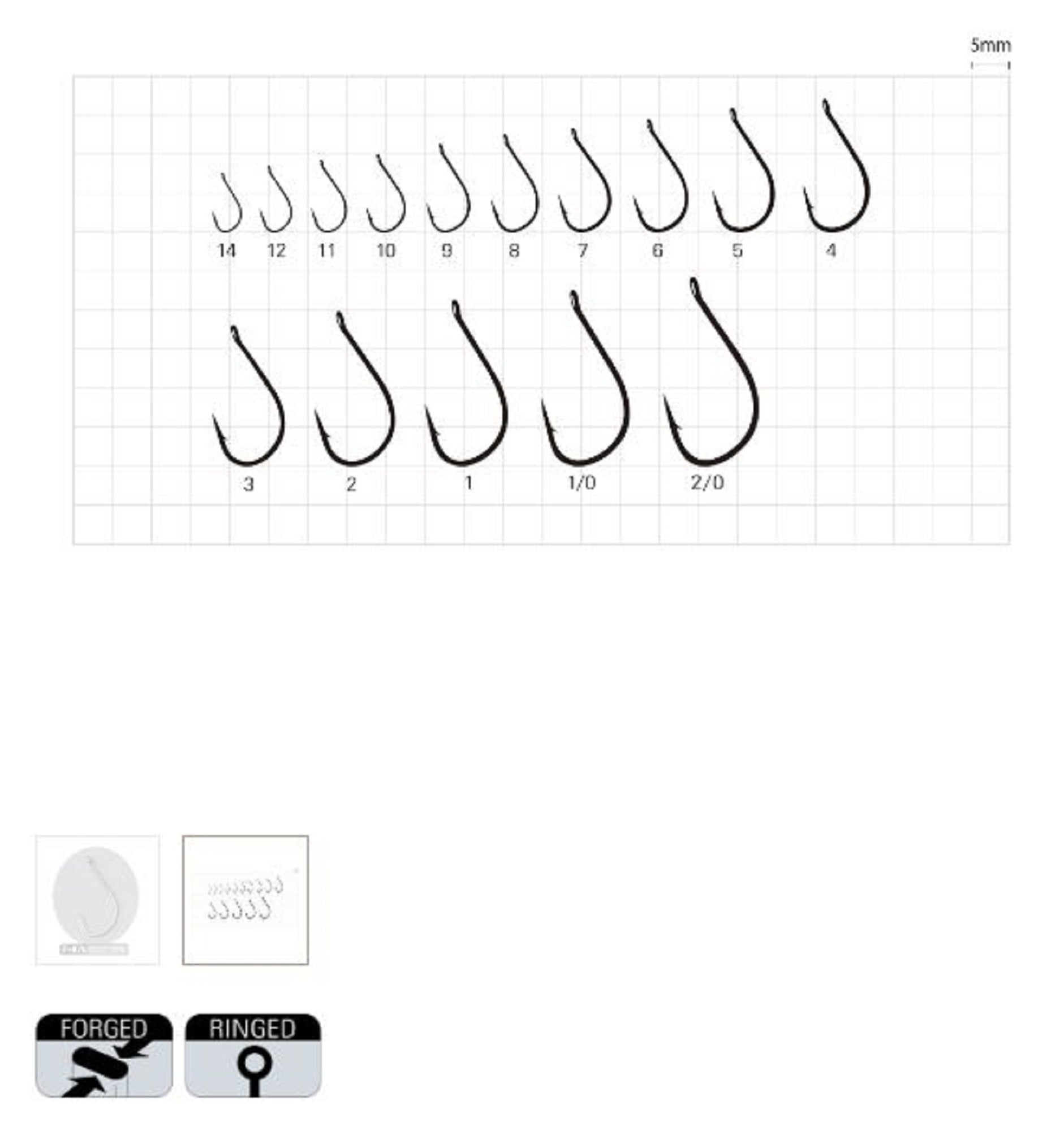 Sasame F-875 Wormer Bait Hook Size 7 (6732)