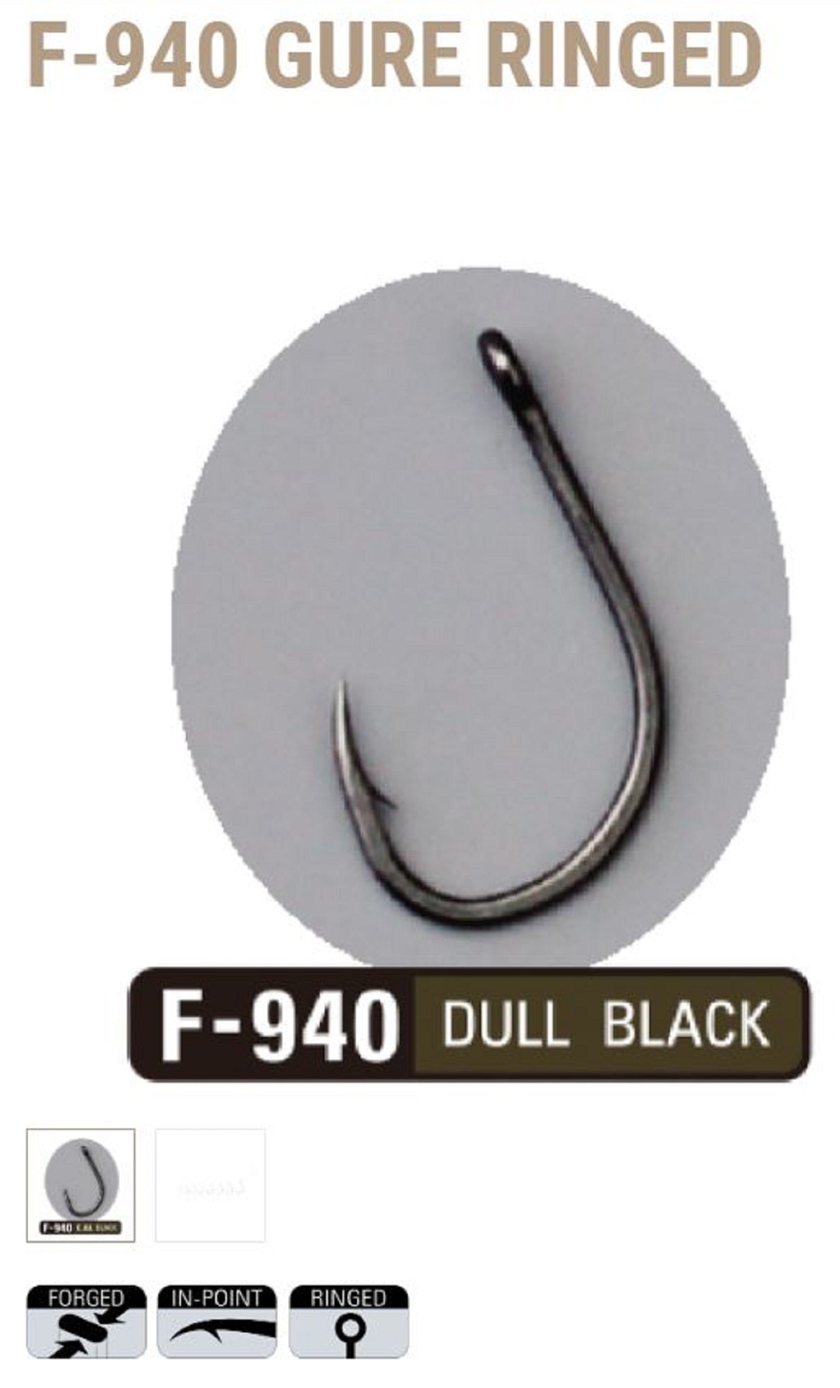 Sasame F-940 Gure Ringed Bait Hook Size 8 (0319)