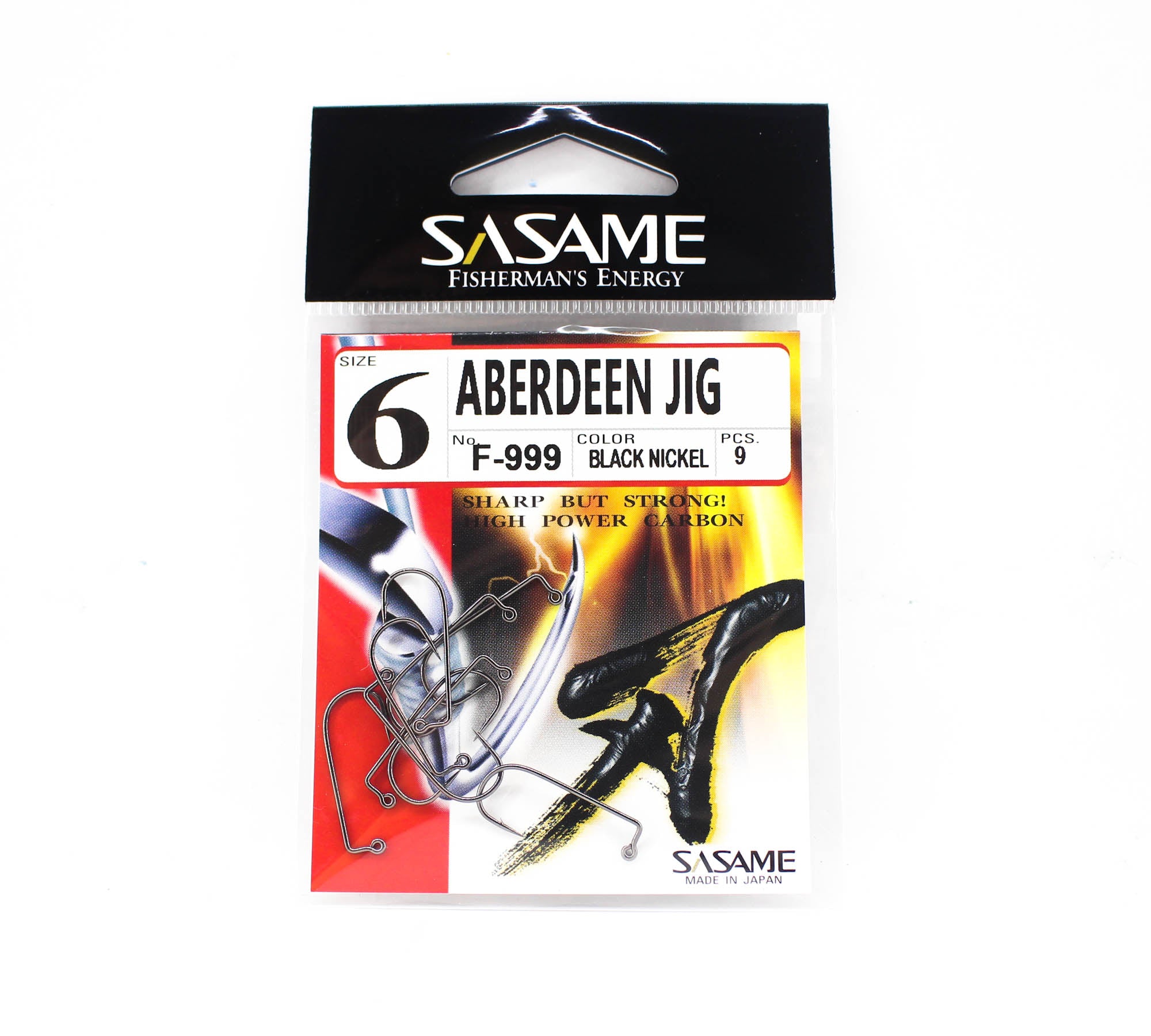 Sasame F-999 Aberdeen Jig Hook Size 6 (7301)
