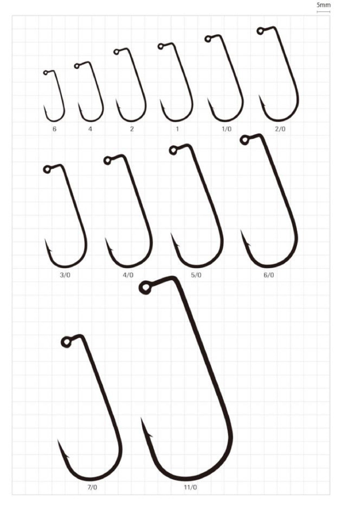 Sasame F-999 Aberdeen Jig Hook Size 1/0 (7349)