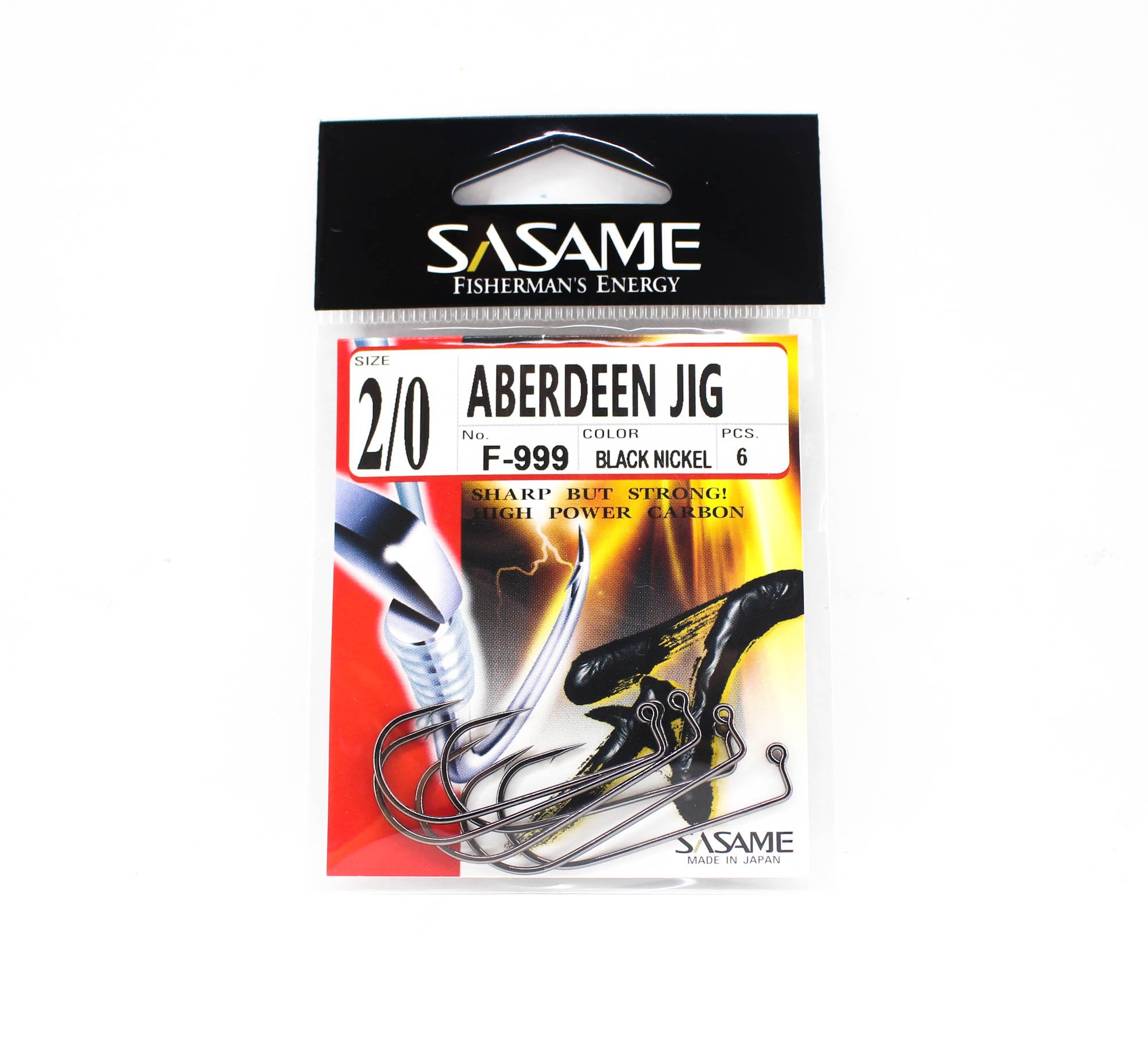 Sasame F-999 Aberdeen Jig Hook Size 2/0 (7356)